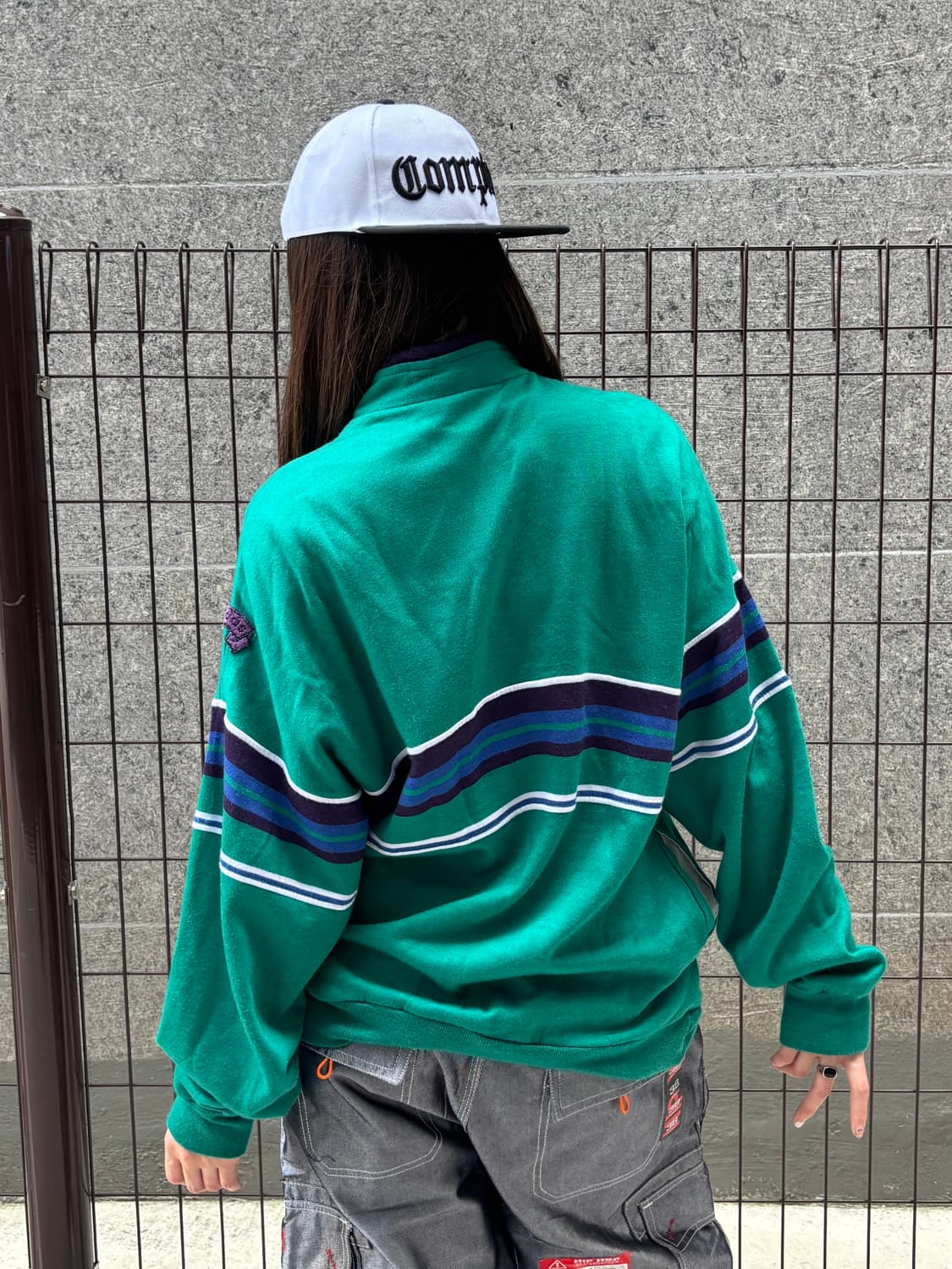 Adidas그린 스트라이프 맨투맨 상품이미지5