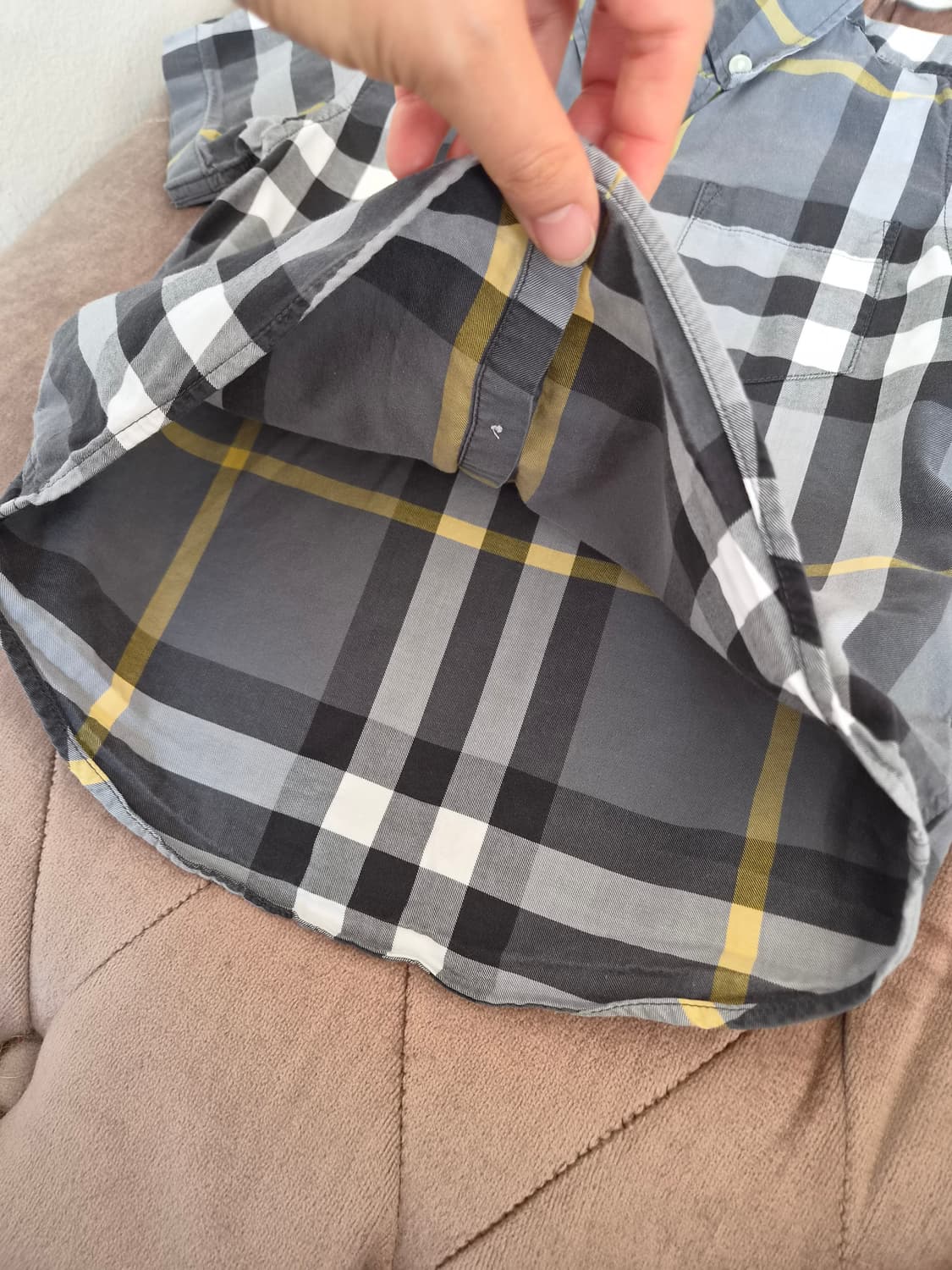 버버리 키즈 체크반팔셔츠 4Y사이즈 상품이미지4