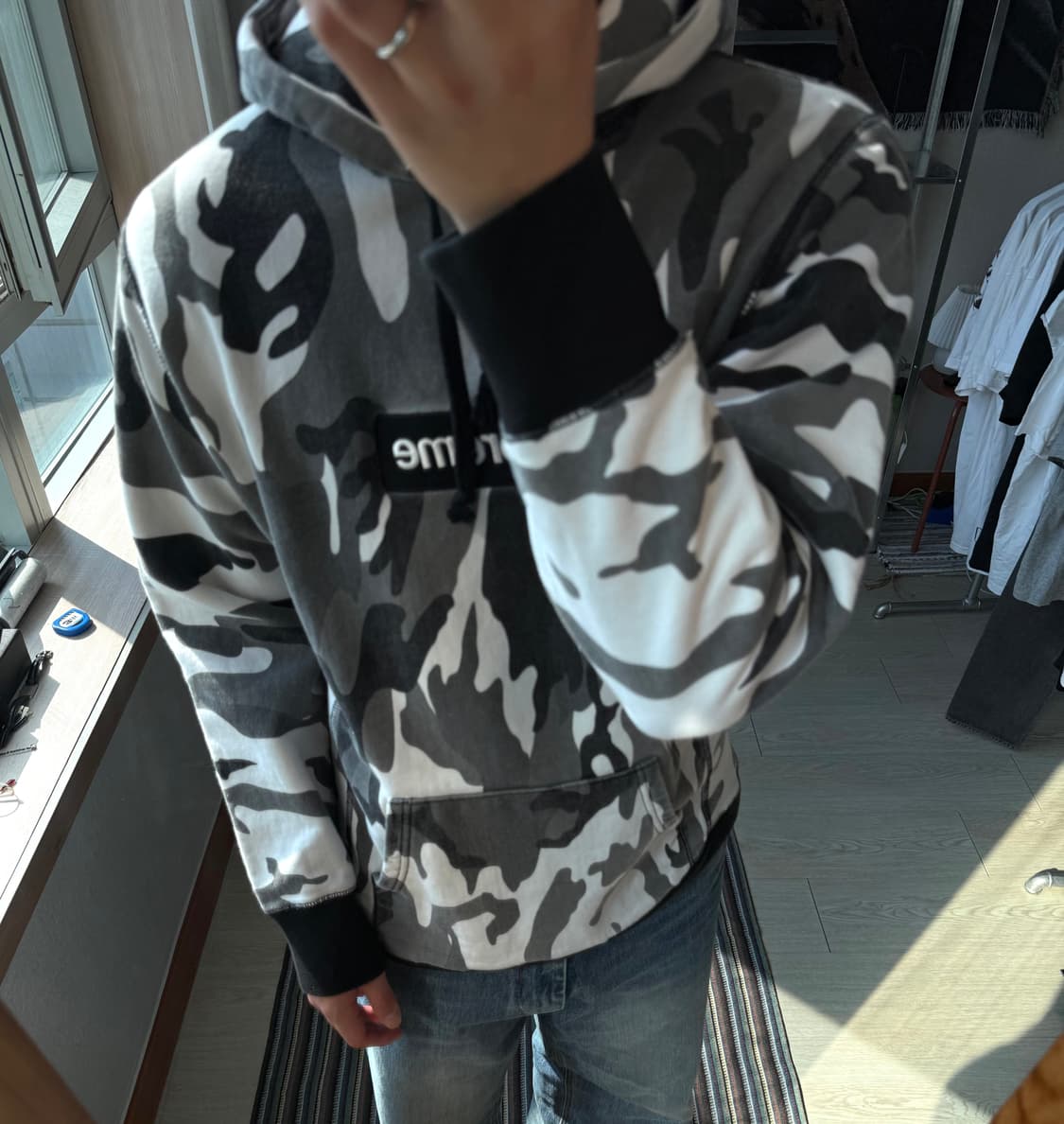 슈프림 스노우카모 박스로고 후드티 상품이미지2