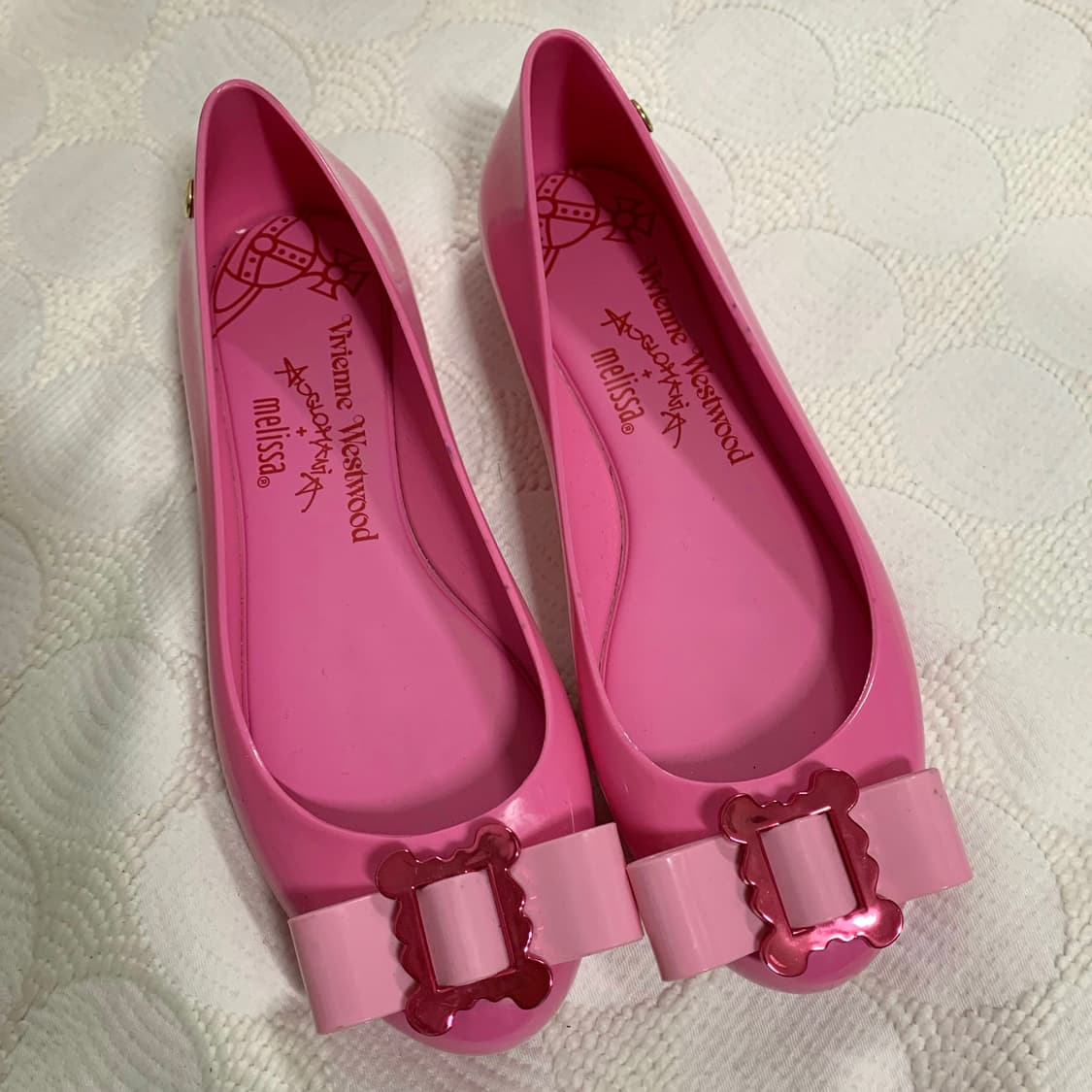 비비안 웨스트우드 X 멜리사 핑크 리본 플랫슈즈 상품이미지4