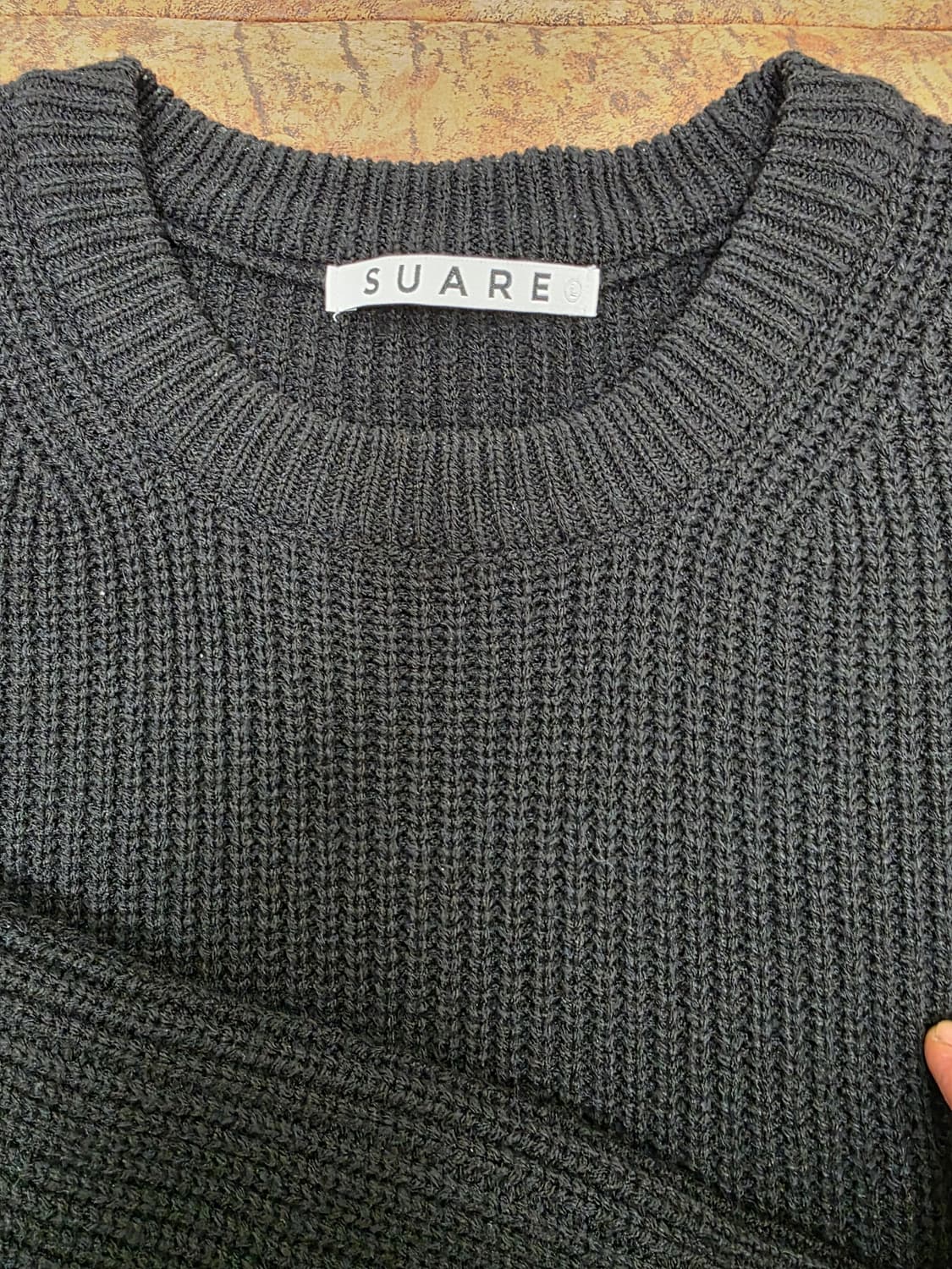 수아레 워셔블 하찌 니트 블랙 L 상품이미지2