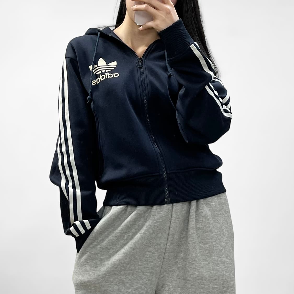 아디다스 트레포일 로고 우먼스 후드 트랙탑 져지  상품이미지1