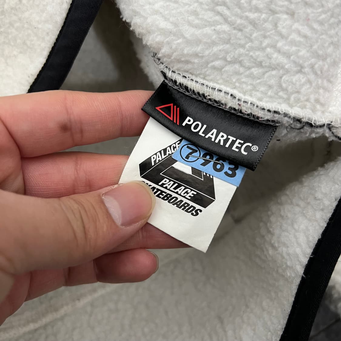 팔라스 Polartec go-go 플리스 집업 자켓 화이트 블랙 상품이미지6