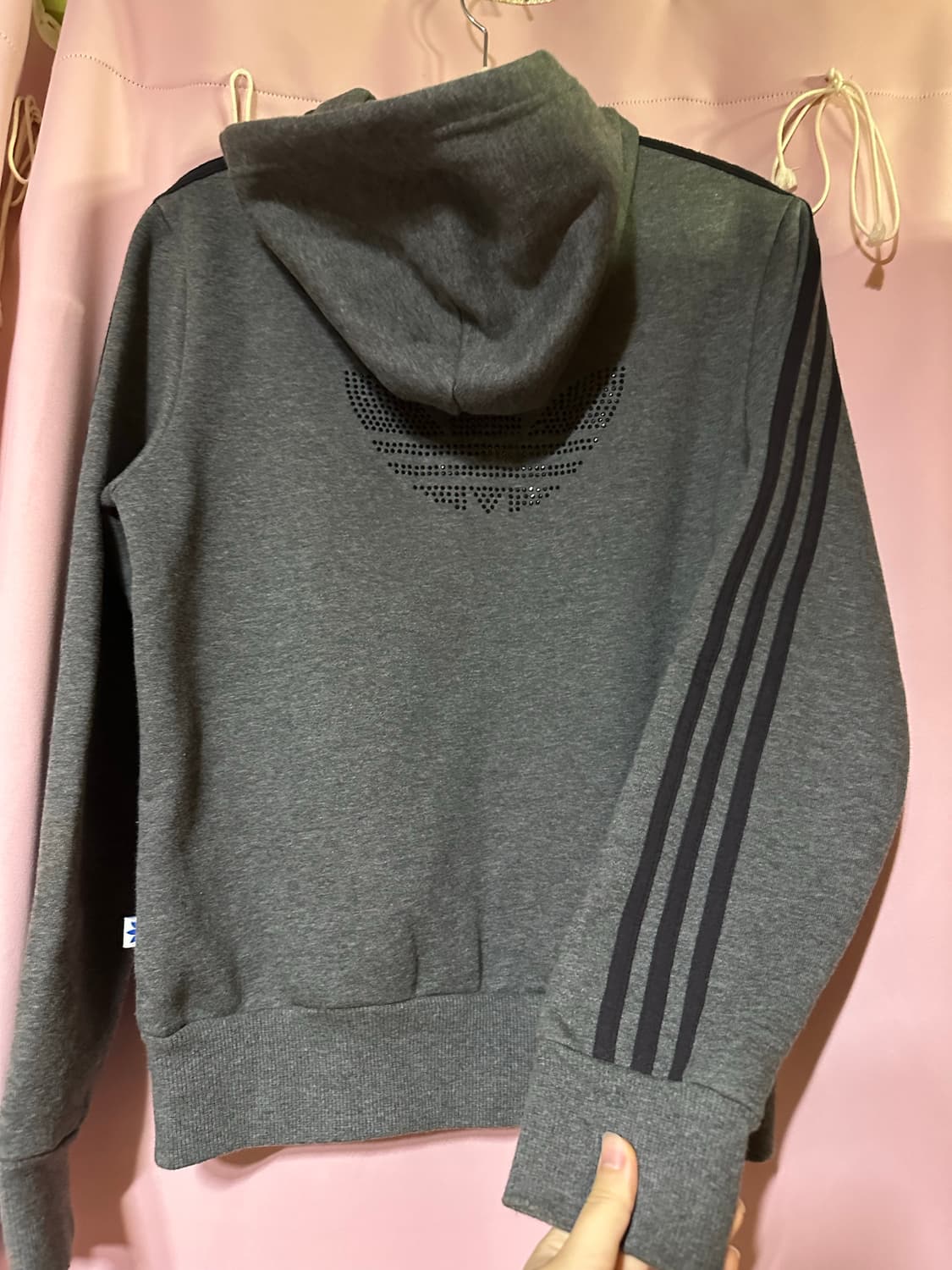 아디다스 후드집업 아디다스 파이어버드 큐빅 집업 삼선 대장 불꽃 후드집업 상품이미지4