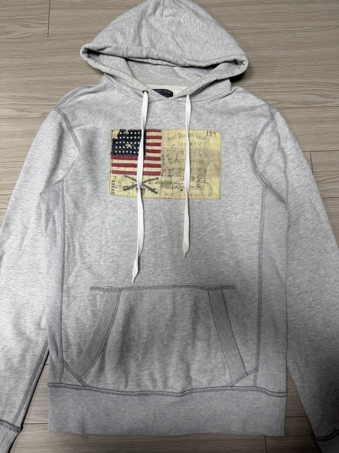 폴로 진 성조기 그레이 후드티 xs 상품이미지2