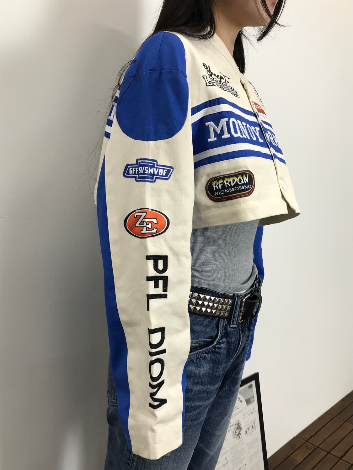 Vintage Racing Style Cropped Jacket 상품이미지3