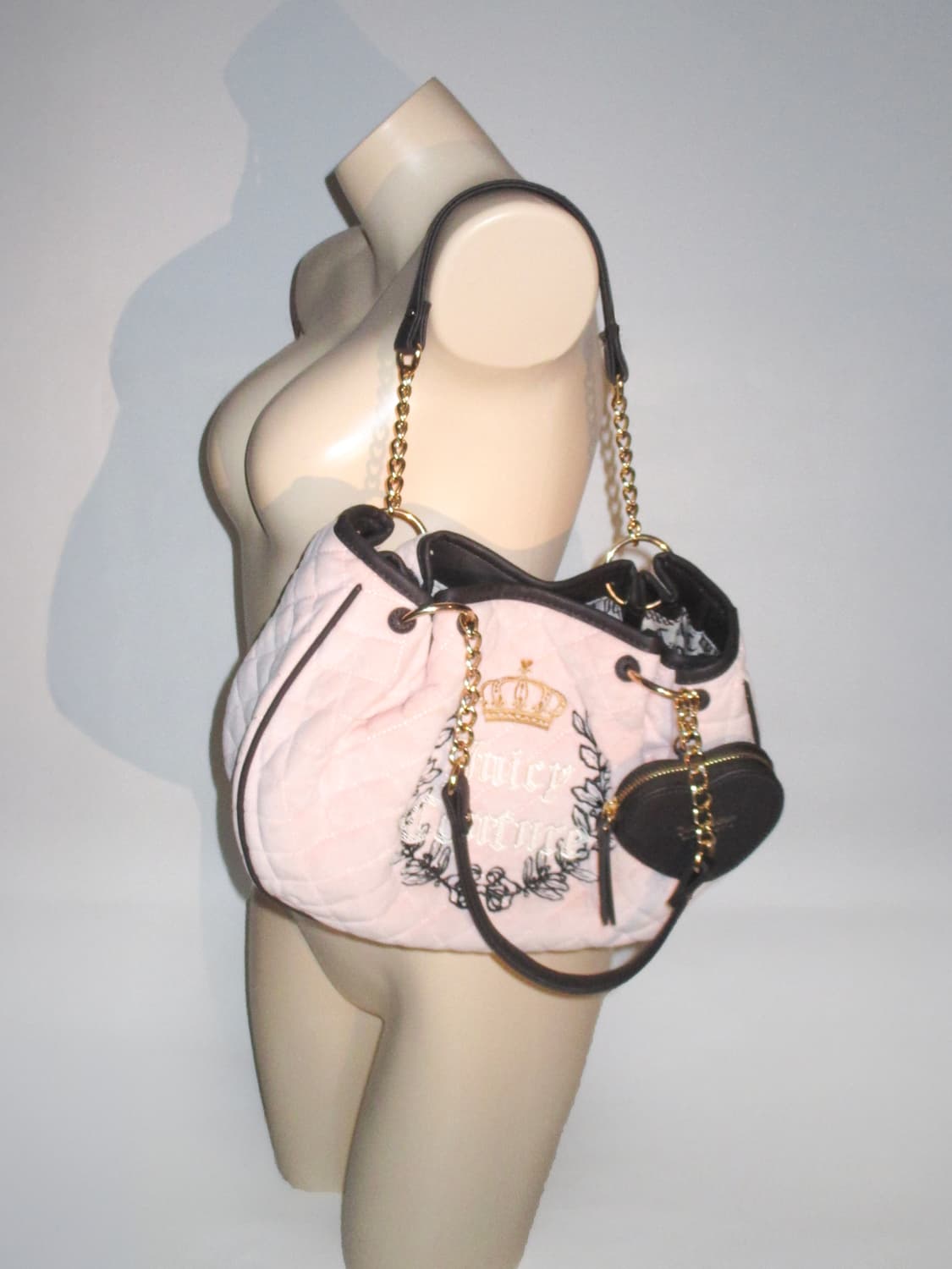 쥬시 꾸뛰르 베이비핑크 퀼팅 킹덤 숄더백 + 코인 월렛 상품이미지1