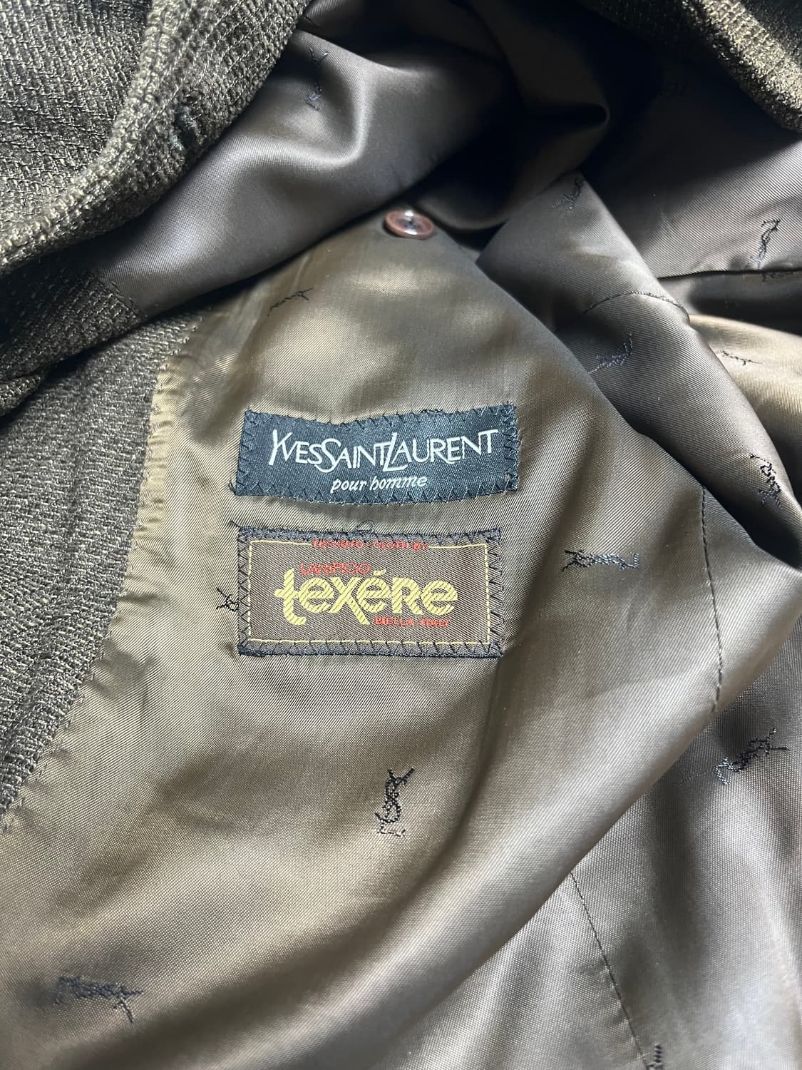 입생로랑 00s 브라운 트위드 클래식 블레이저 상품이미지4