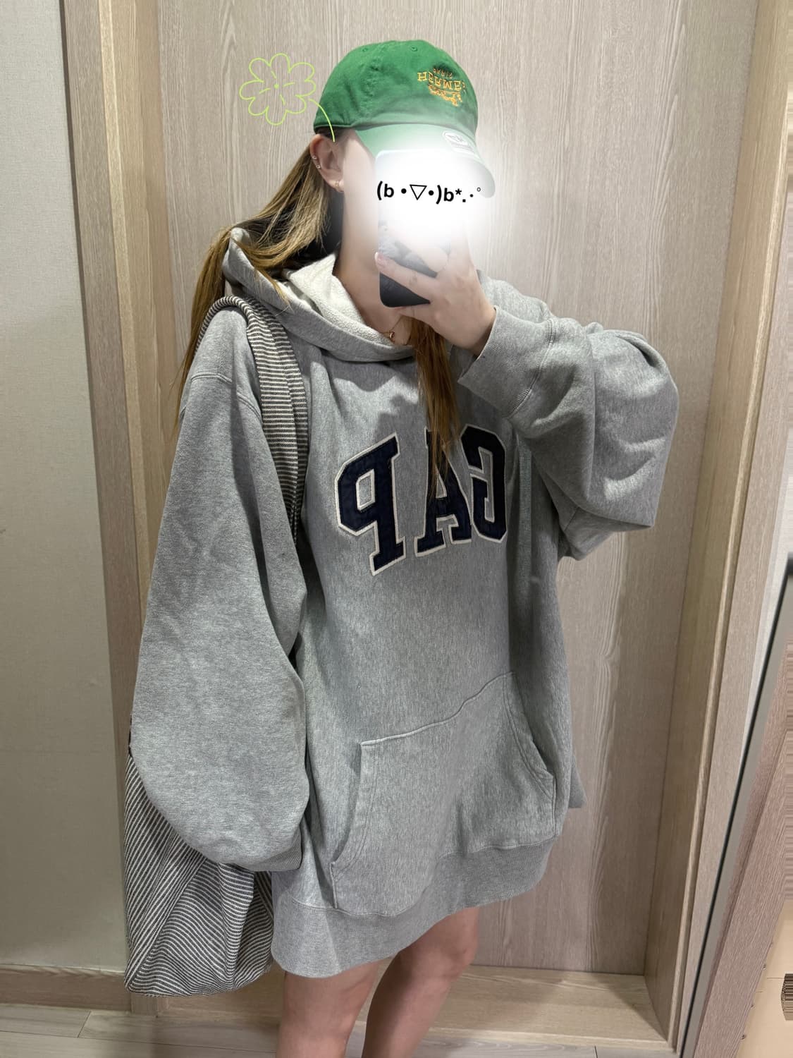 갭 오버핏 그레이 후드 상품이미지1