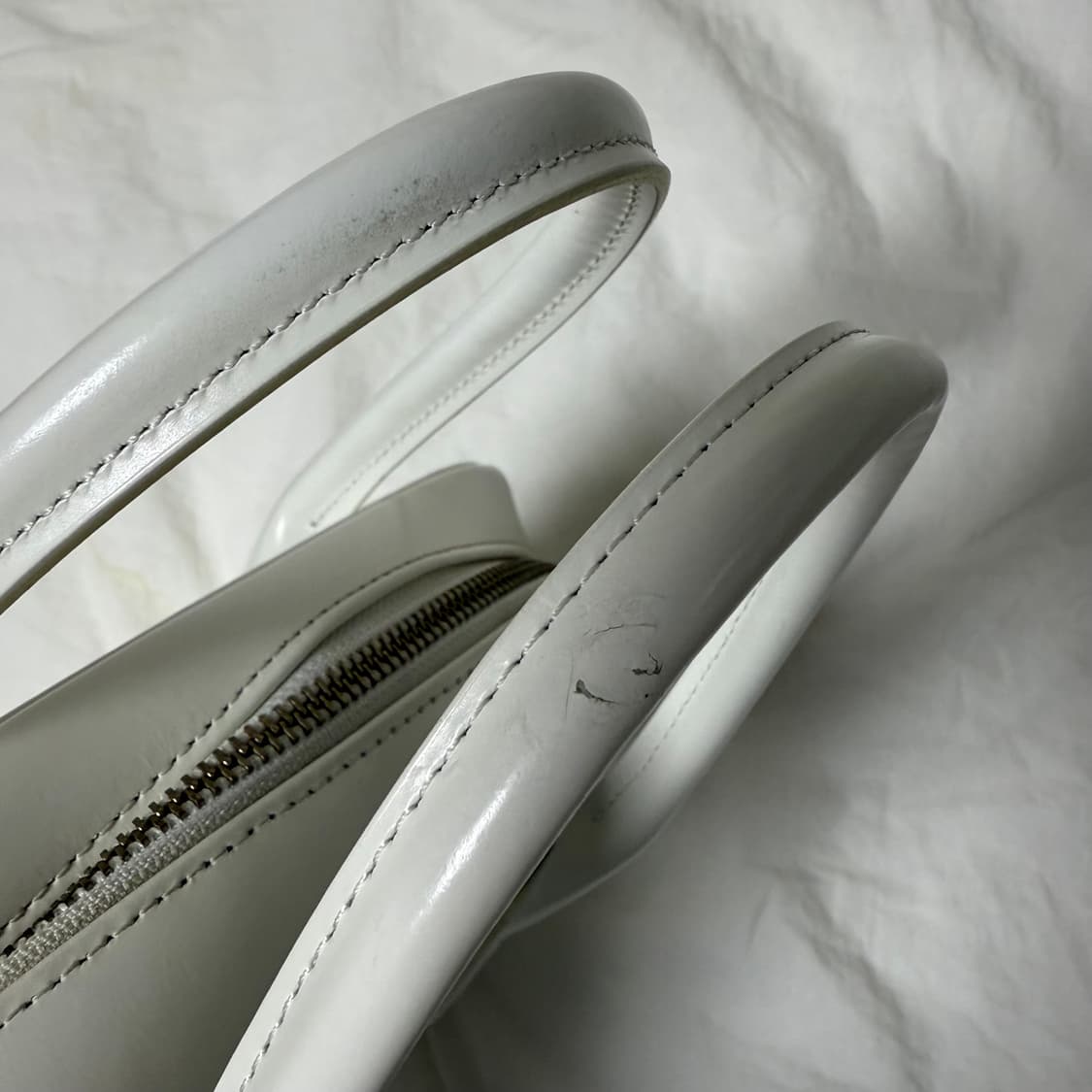 꼼데가르송 아오야마백 라운드 3호 화이트 토트백  상품이미지6