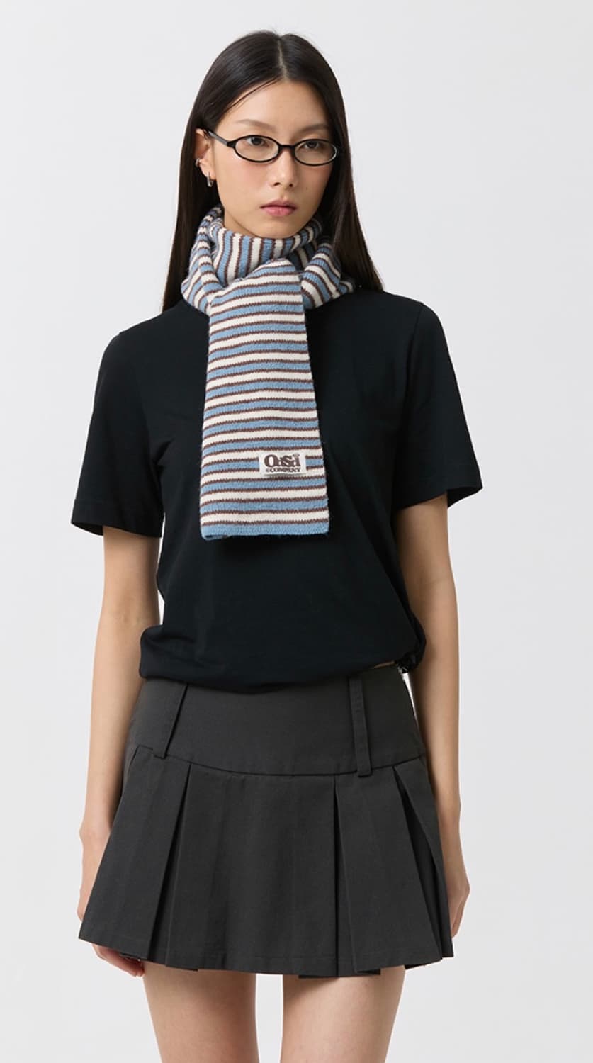 [시착 새상품] 오드스튜디오 스트라이프 목도리 머플러 상품이미지3