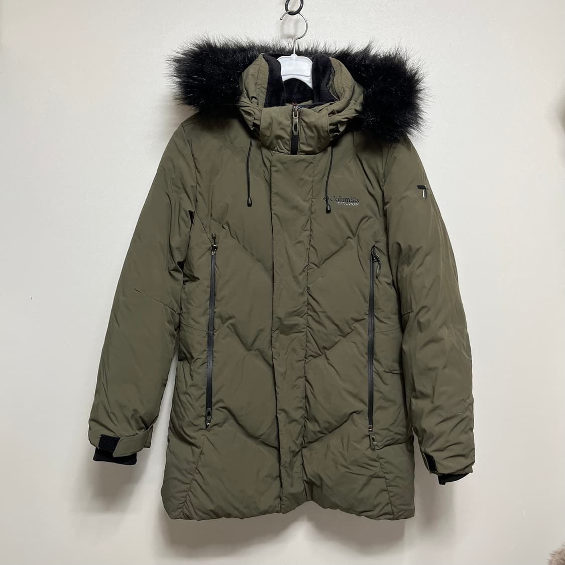 콜롬비아 옴니히트 구스다운 패딩 카키m 상품이미지1