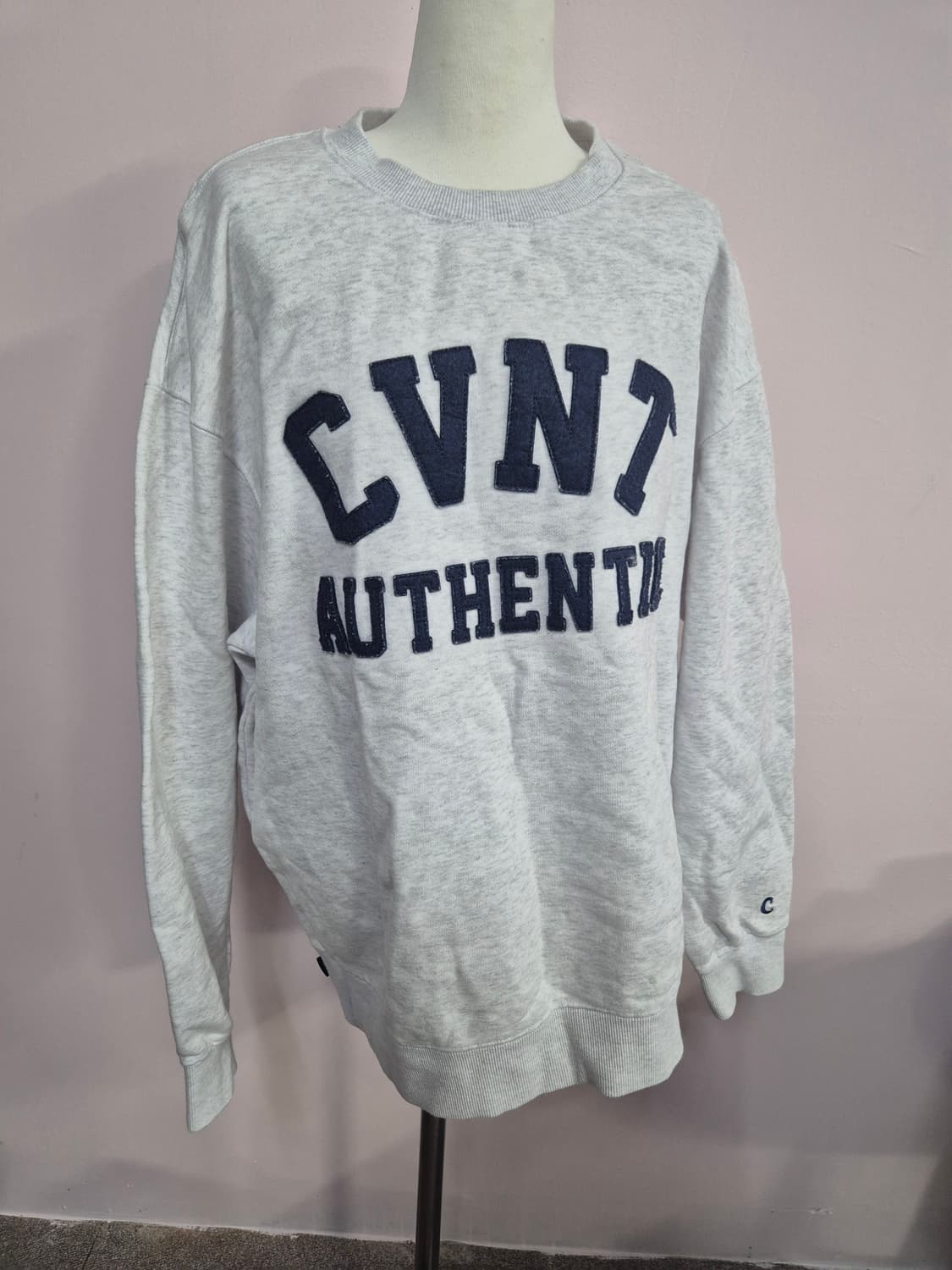 커버낫 맨투맨 티셔츠 회색 상품이미지1