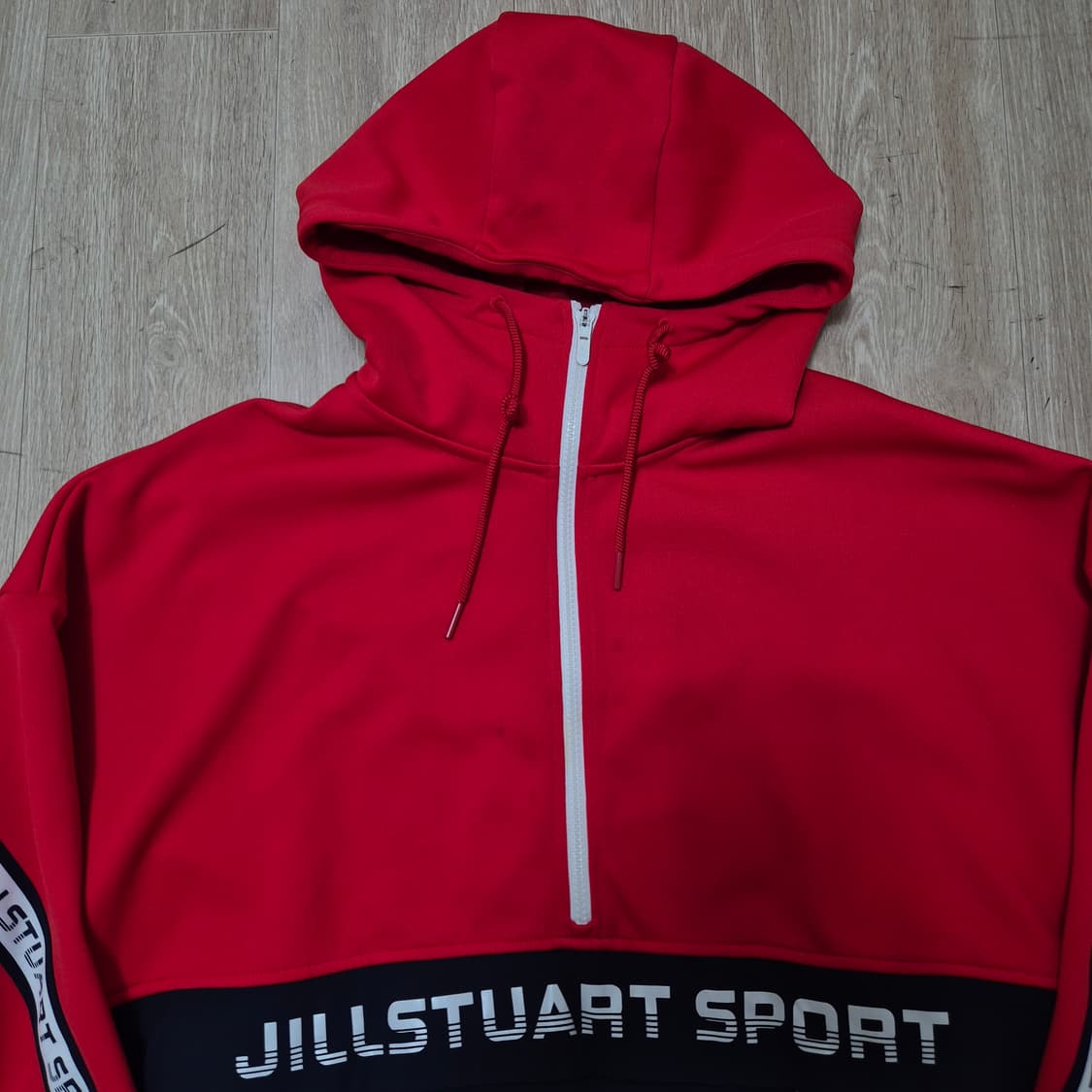 질스튜어트 스포츠 뉴욕 투톤 배색 아노락 후드집업 L(100) 상품이미지2