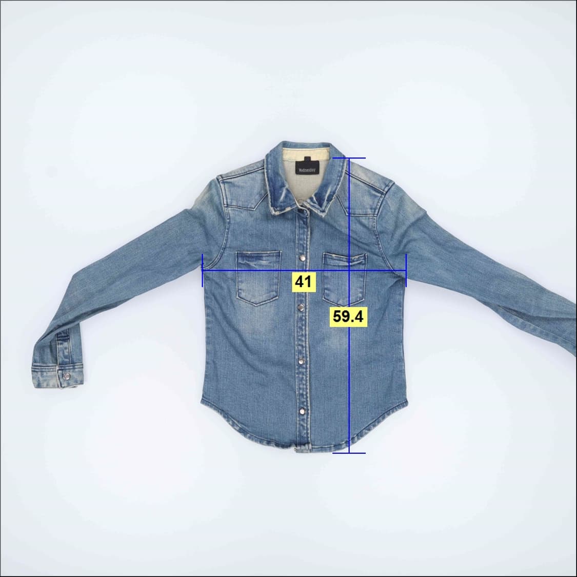 S 웬즈데이 여성 데님셔츠 0330H1 상품이미지6