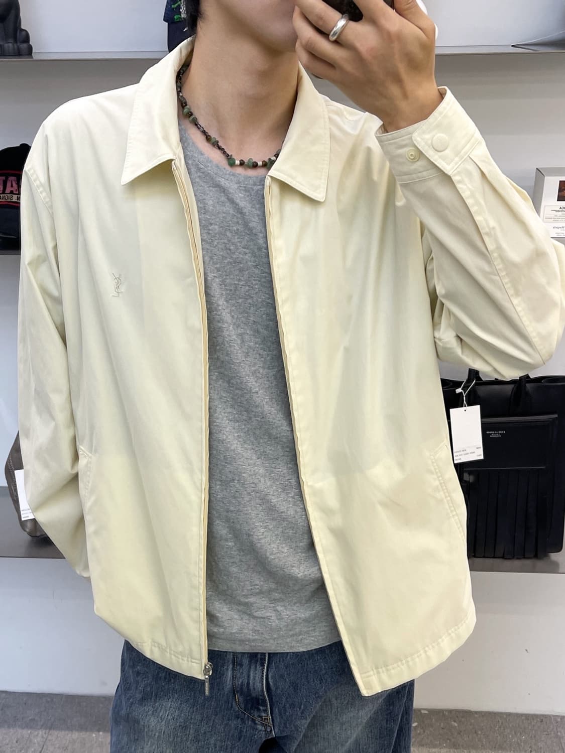 입생로랑 90‘s YSL 로고 집 자켓 상품이미지2