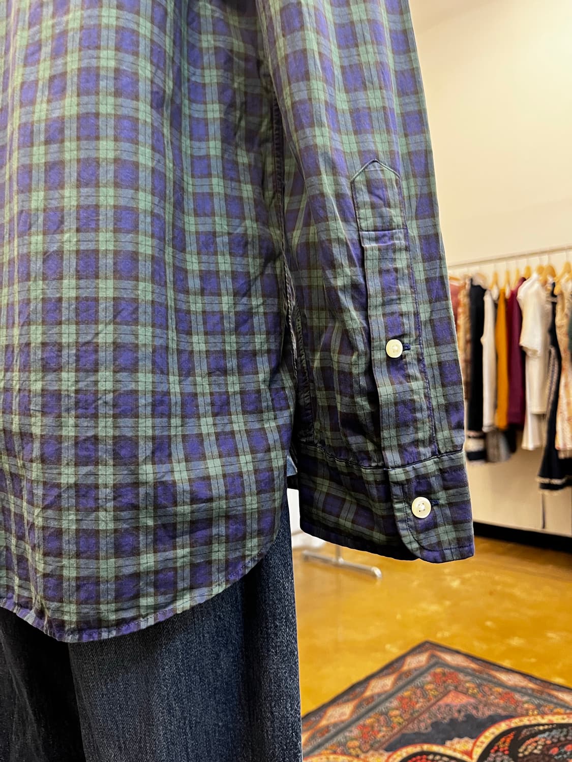 폴로 랄프 로렌 체크 셔츠 네이비 상품이미지6