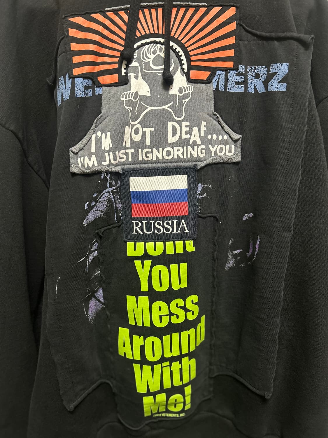 VETEMENTS RUSSIAN PATCHWORK  HOODIE - M 상품이미지4