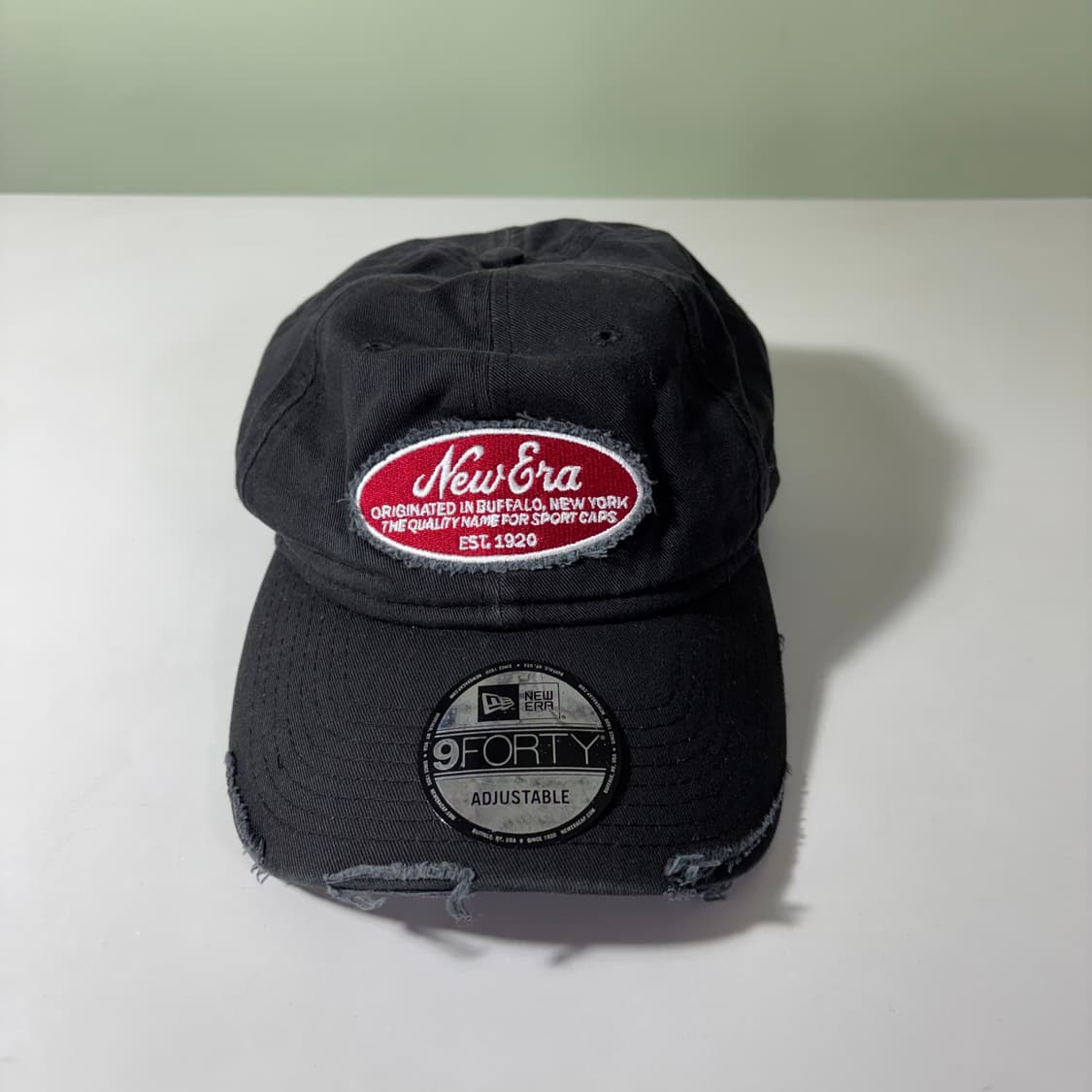 OS 뉴에라 블랙 빈티지워싱 데미지 볼캡 상품이미지2