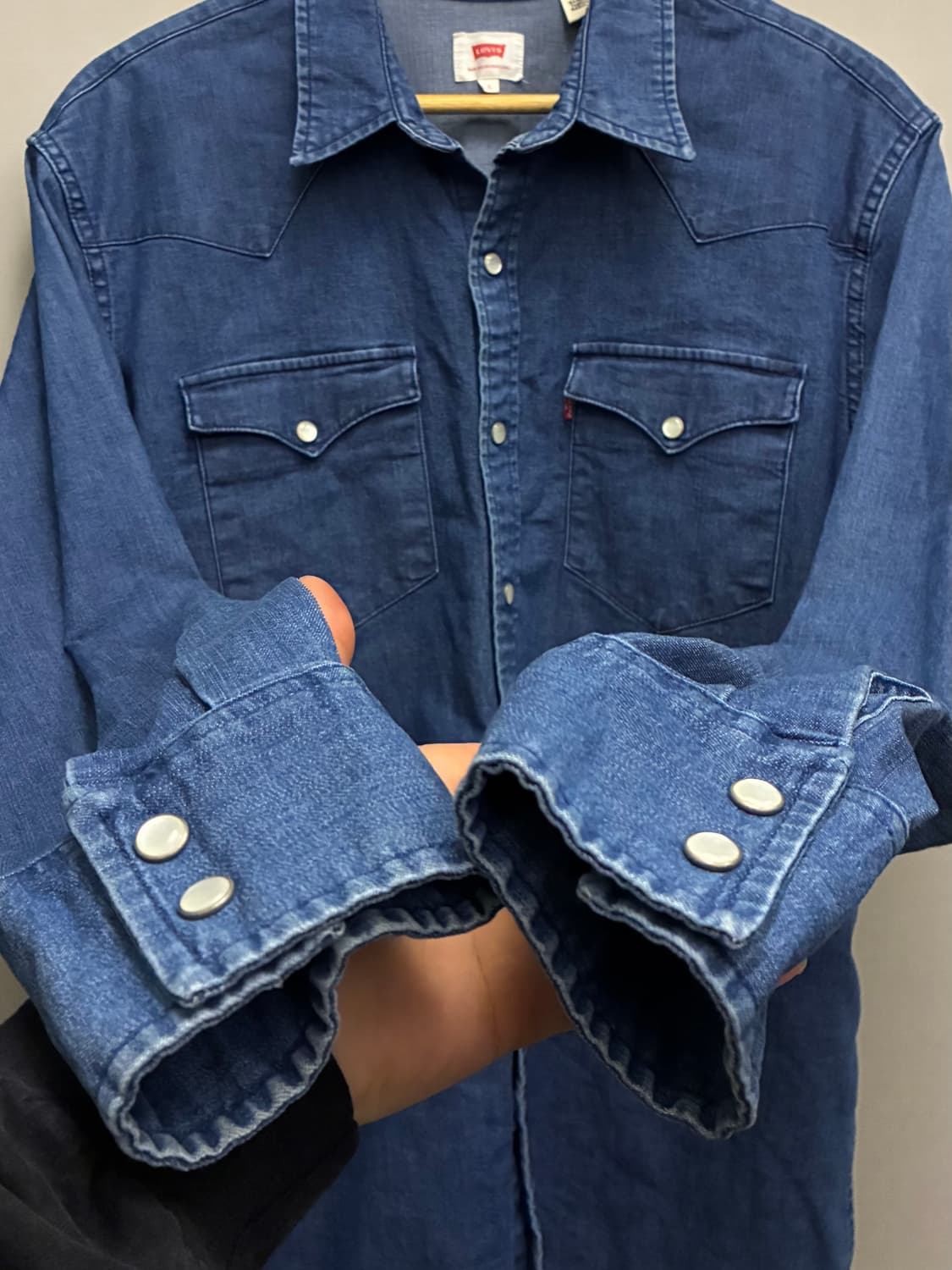 (L)리바이스 투포켓 중청 웨스턴 데님셔츠 웨스턴셔츠 lvc 상품이미지5