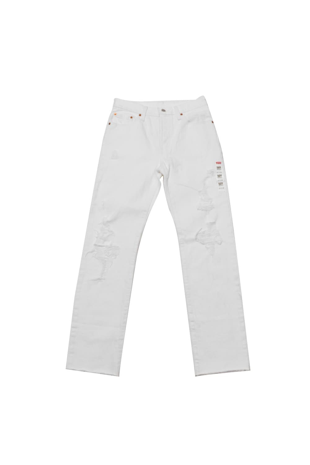 LEVIS 501 하이라이즈 스트레이트 레그 미사용 화이트 무파진 상품이미지1