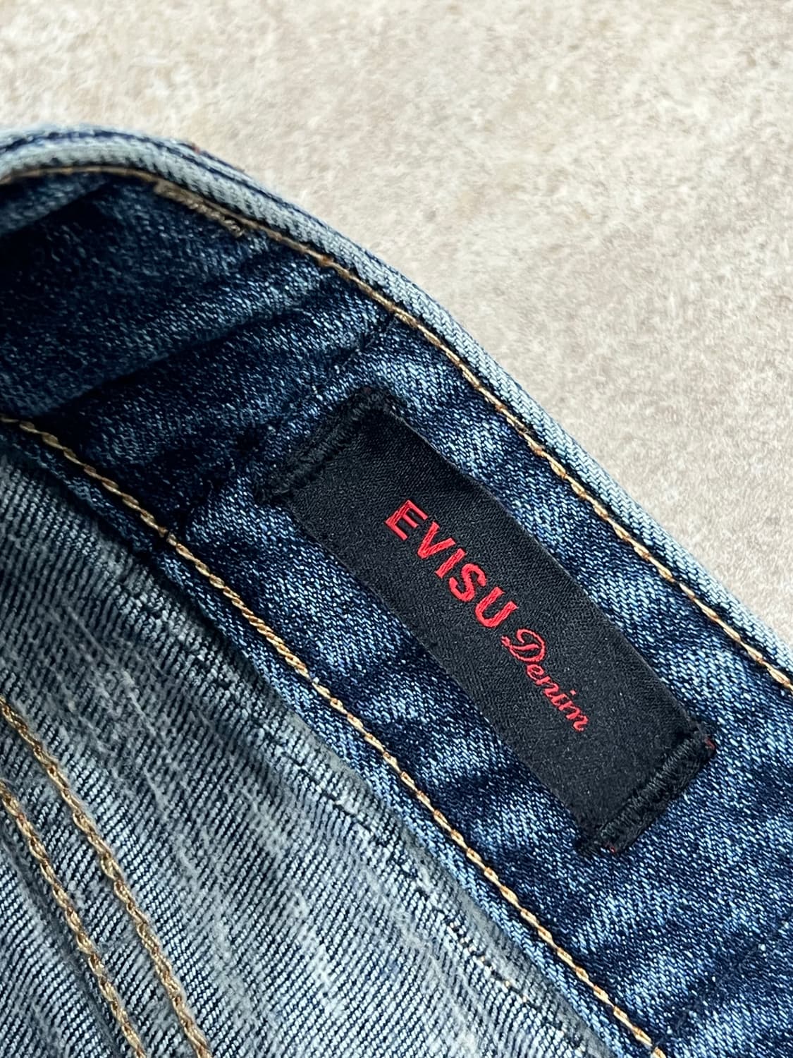 에비수 진스 슬림핏 중청 데님 팬츠 상품이미지4