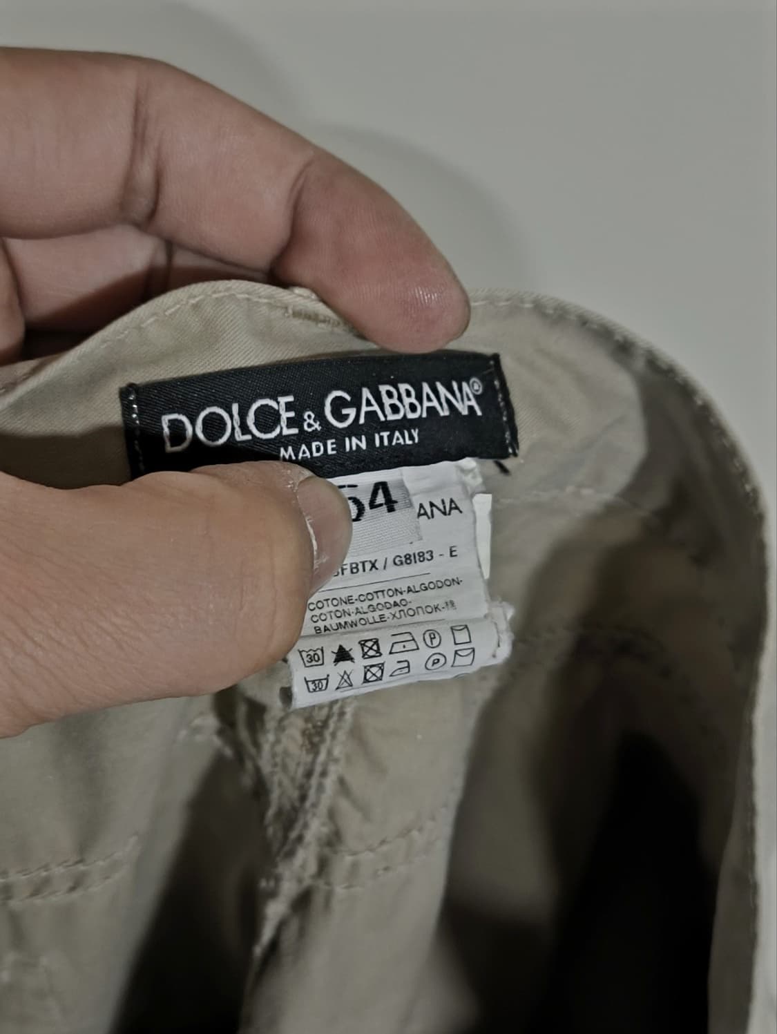 40인치 돌체앤가바나 베이지 팬츠 스트레이트핏 면바지 상품이미지7