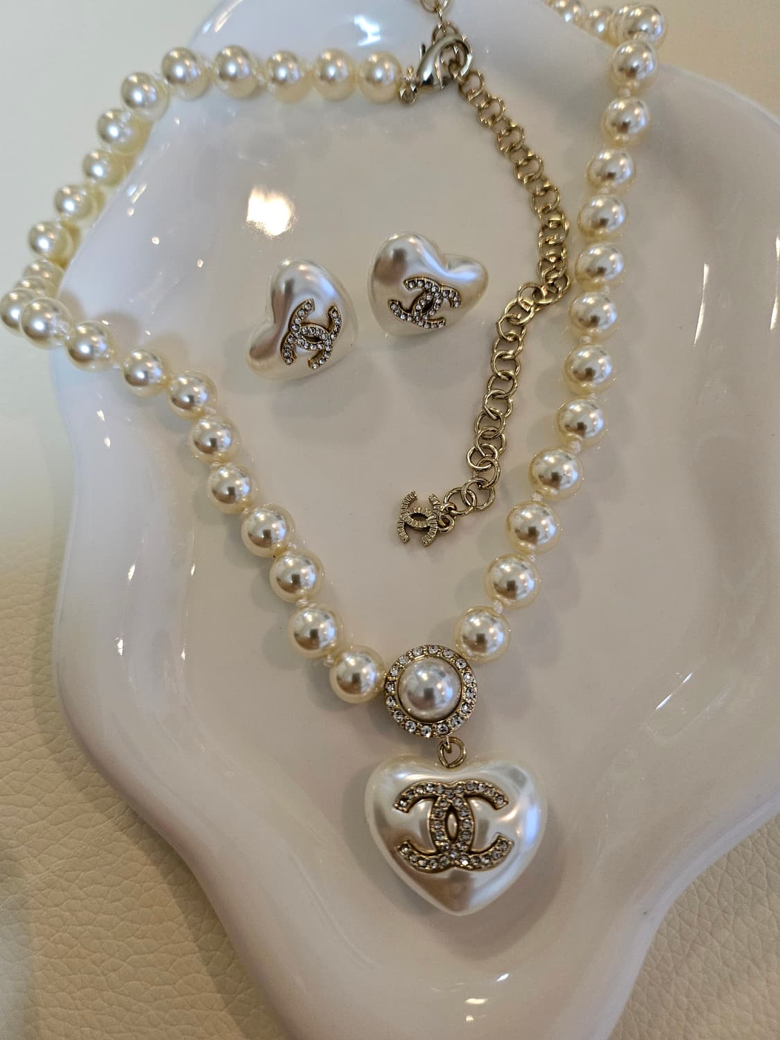 샤넬 하트통통 스왈진주 목걸이 업사이클링 상품이미지6