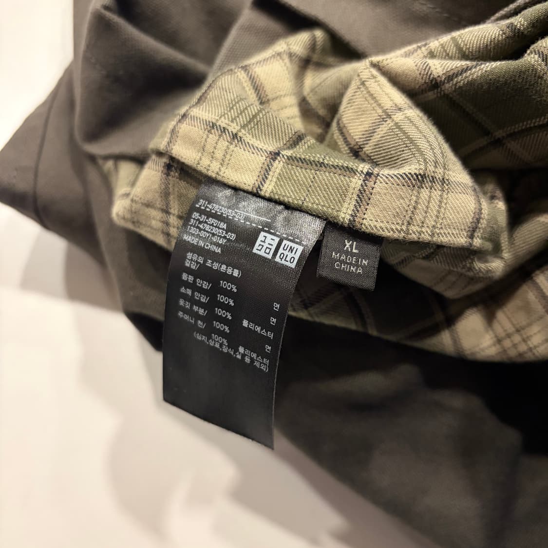 [XL] 유니클로 쇼트 카키 코듀로이 카라 블루종 자켓 C750 상품이미지7