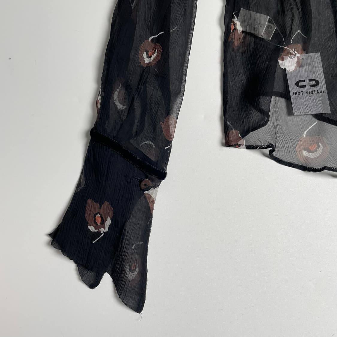 Krizia poi 실크 100 플라워 패턴 셔츠 (italy)   상품이미지4