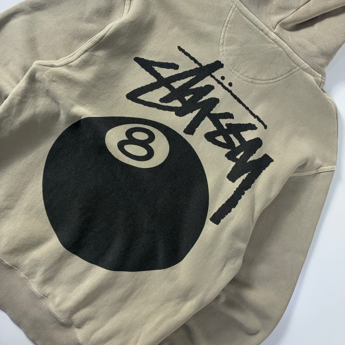 Stussy  스투시 8볼 피그먼트 다이트 베이지 후드티  상품이미지4