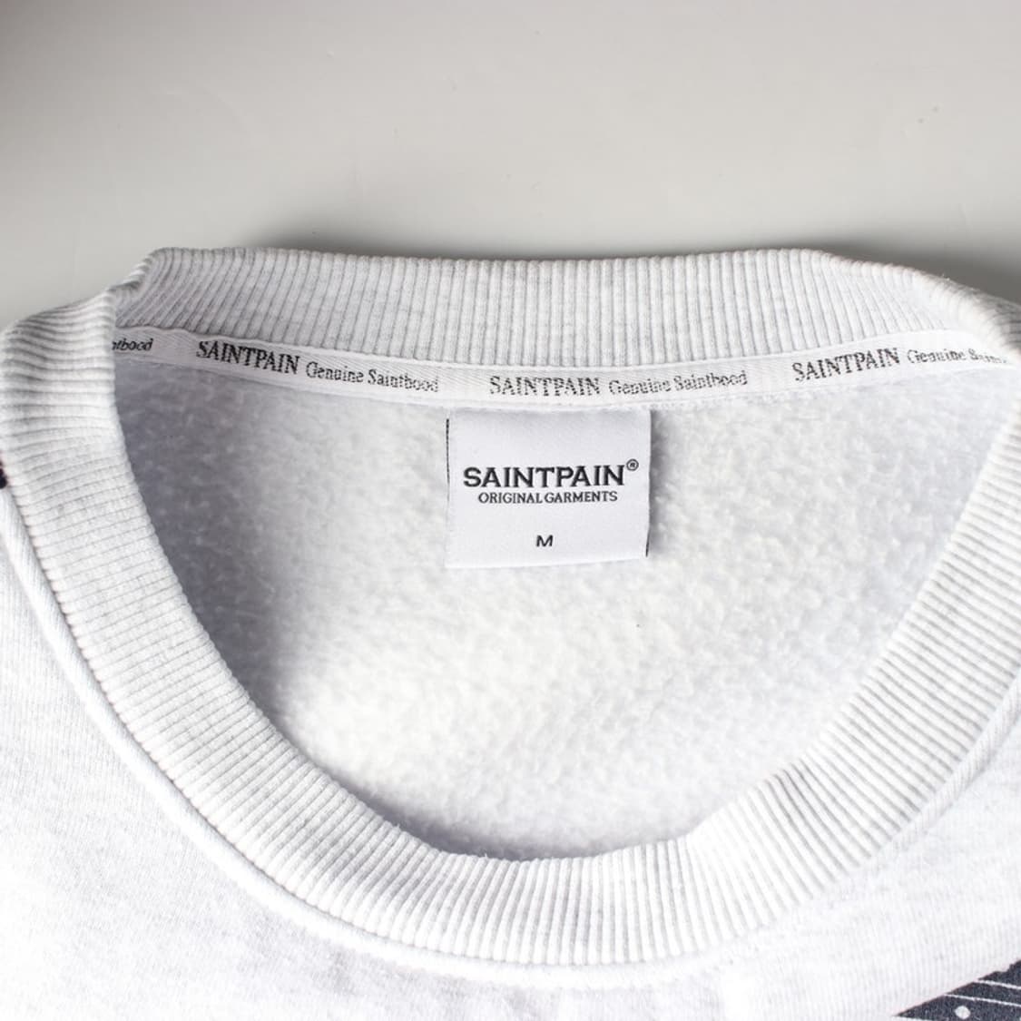 세인트페인 그레이 사이드 라인 기모 맨투맨 M 상품이미지5
