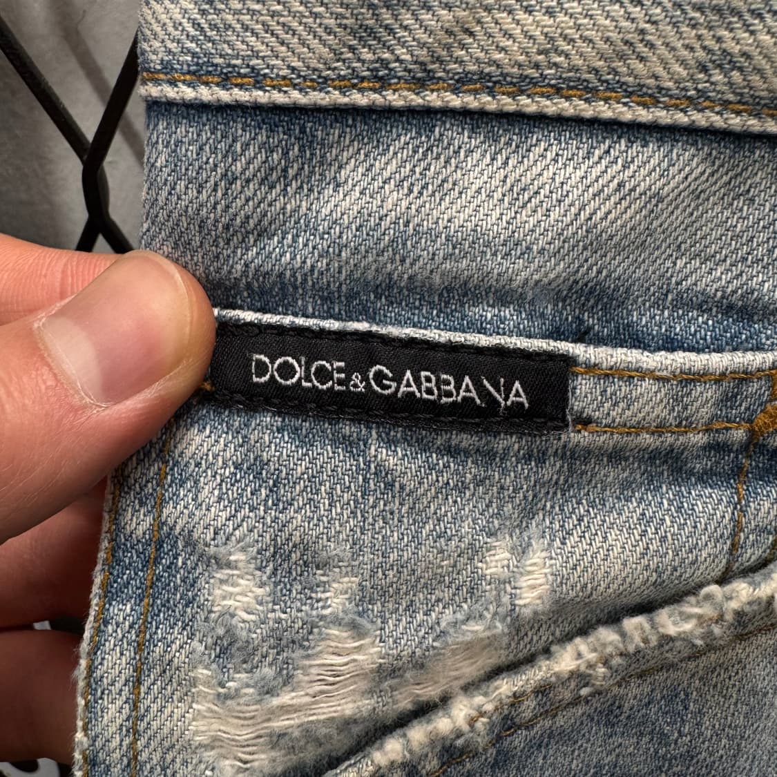 00s 돌체앤가바나 14 클래식 디스트로이드 데님 팬츠 연청 상품이미지7