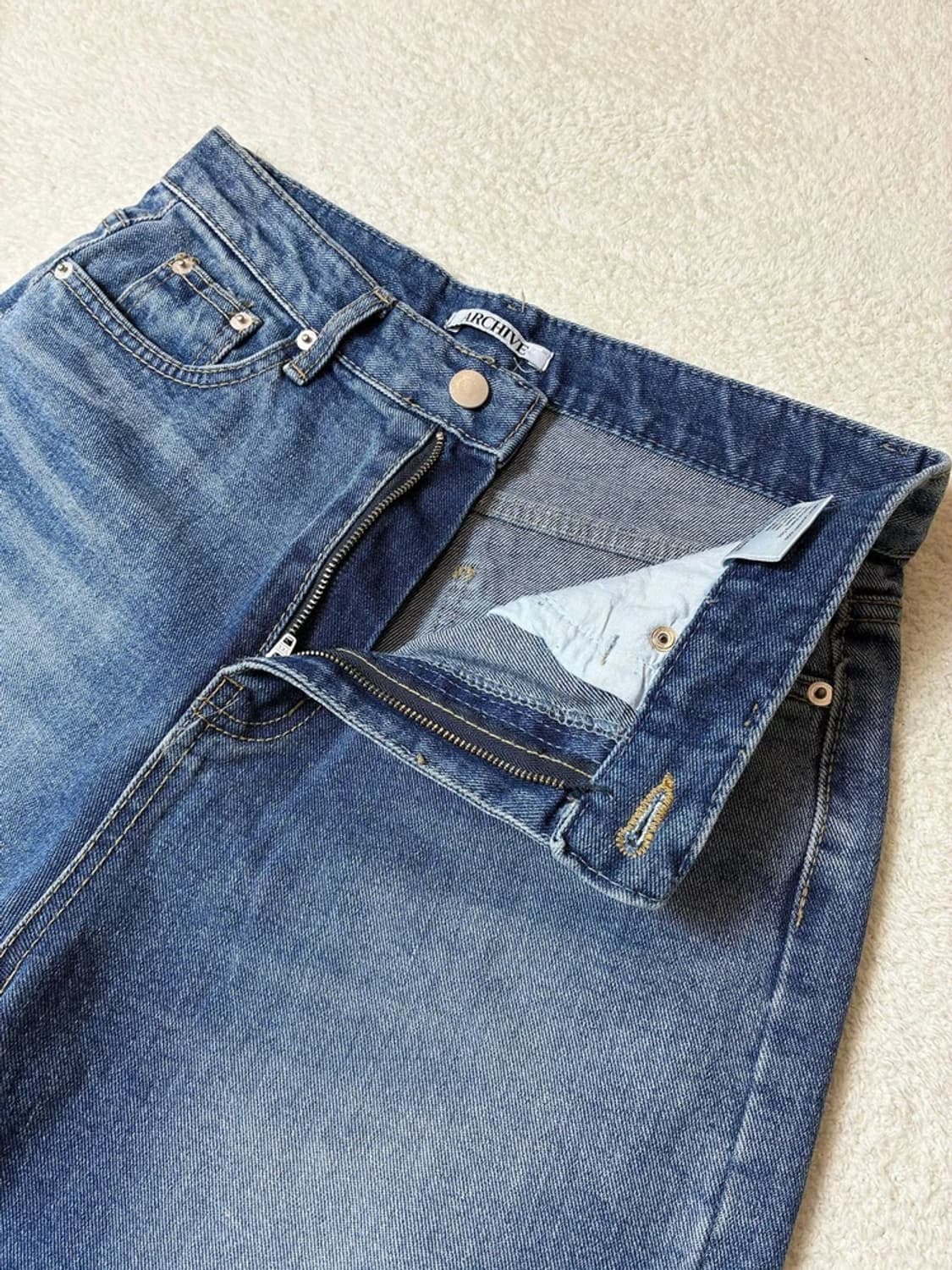 아카이브 블리치 세미 와이드 데님 팬츠 PN6731    상품이미지3