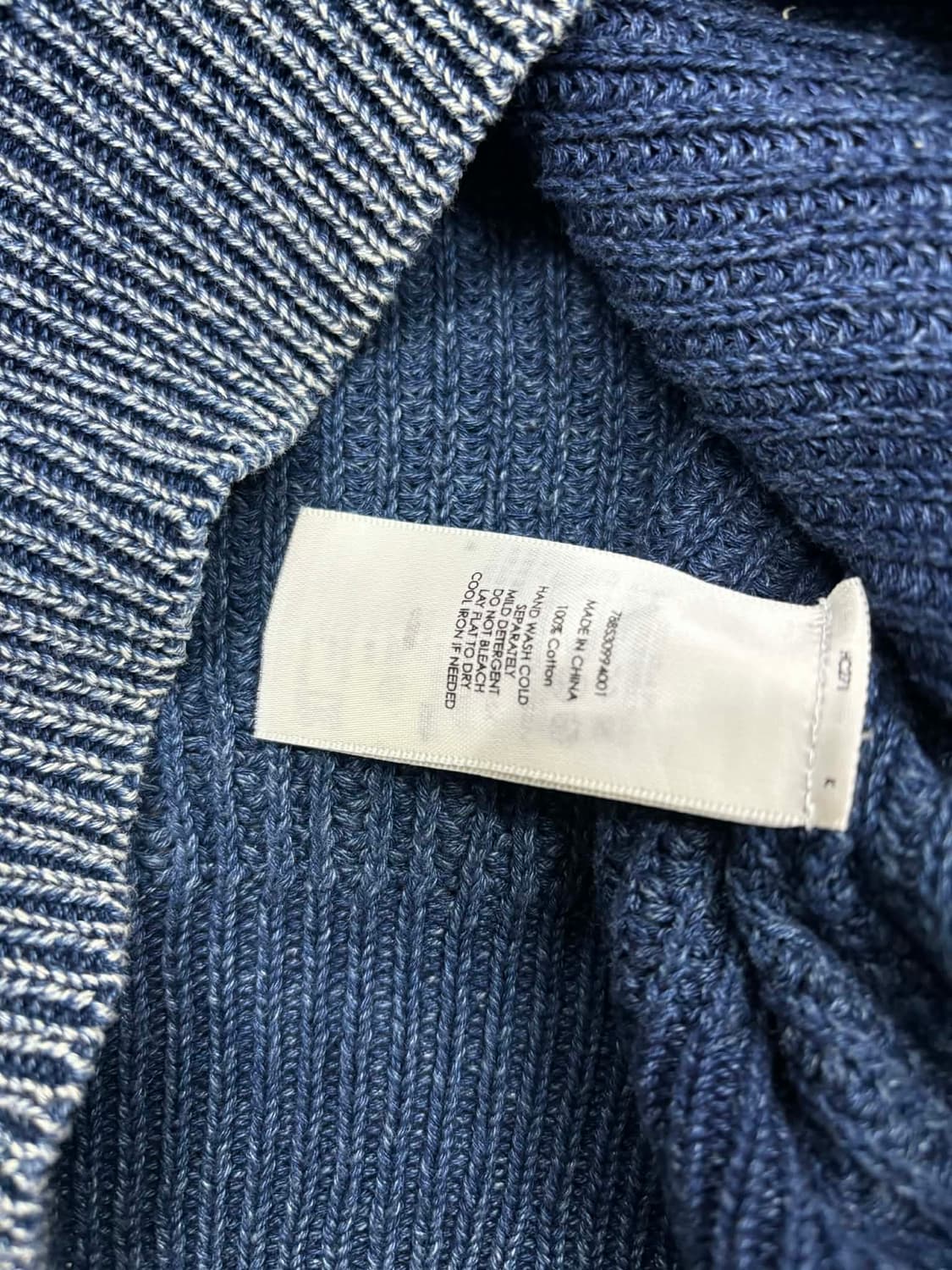 [M] 폴로 데님앤서플라이 워시드 블루 니트 가디건 상품이미지4