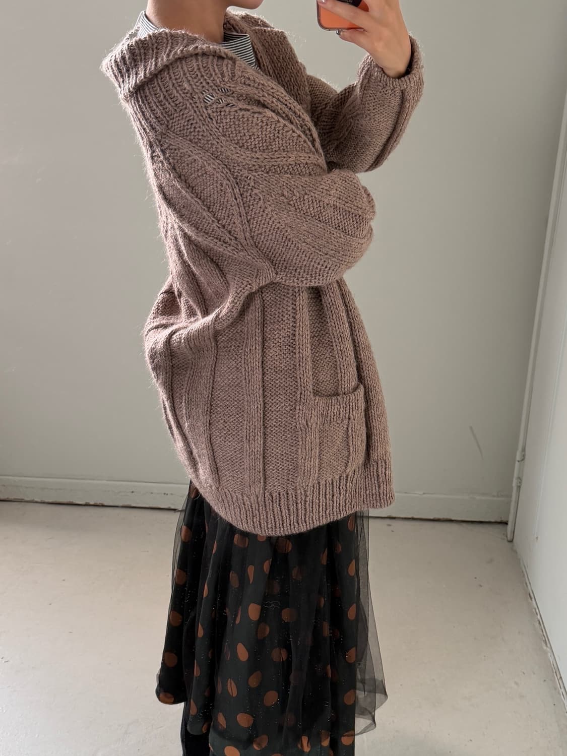 일본빈티지 헤비울 숄카라 가디건 스웨터 상품이미지4