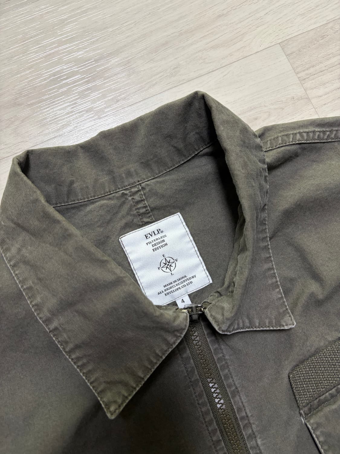 엔벨로프 벤슨 셔츠 올리브 4사이즈 판매 상품이미지2