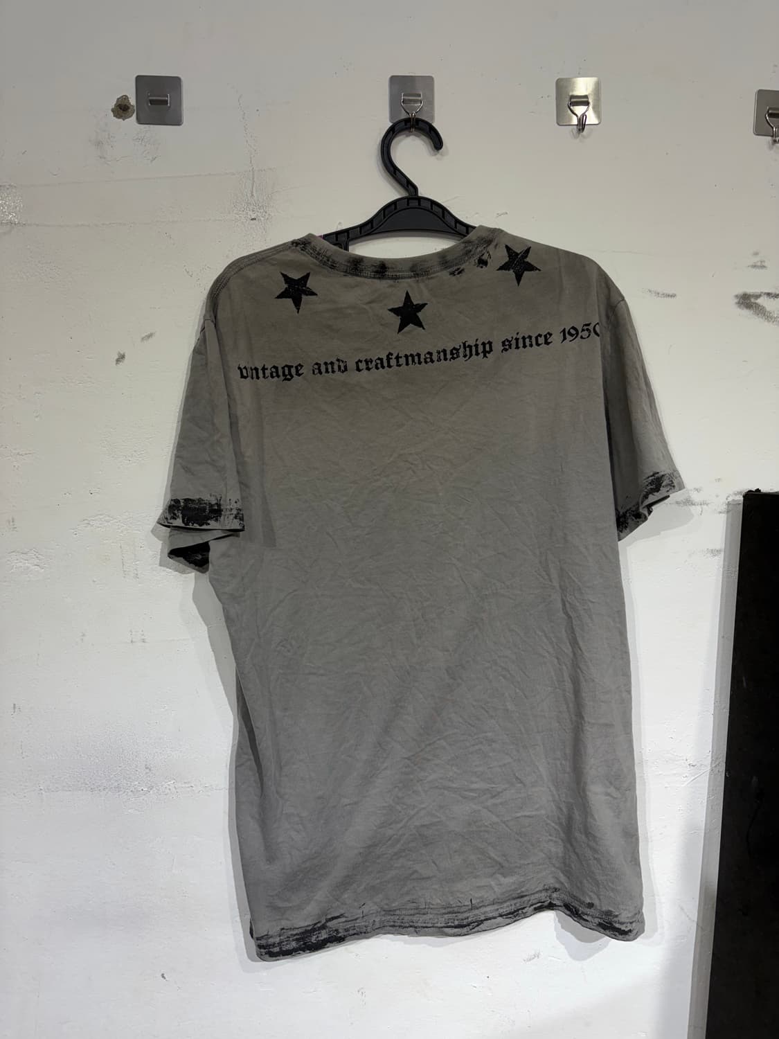 버커루 해골 프린팅 락 펑크 그래픽 반팔 티셔츠 L 상품이미지8