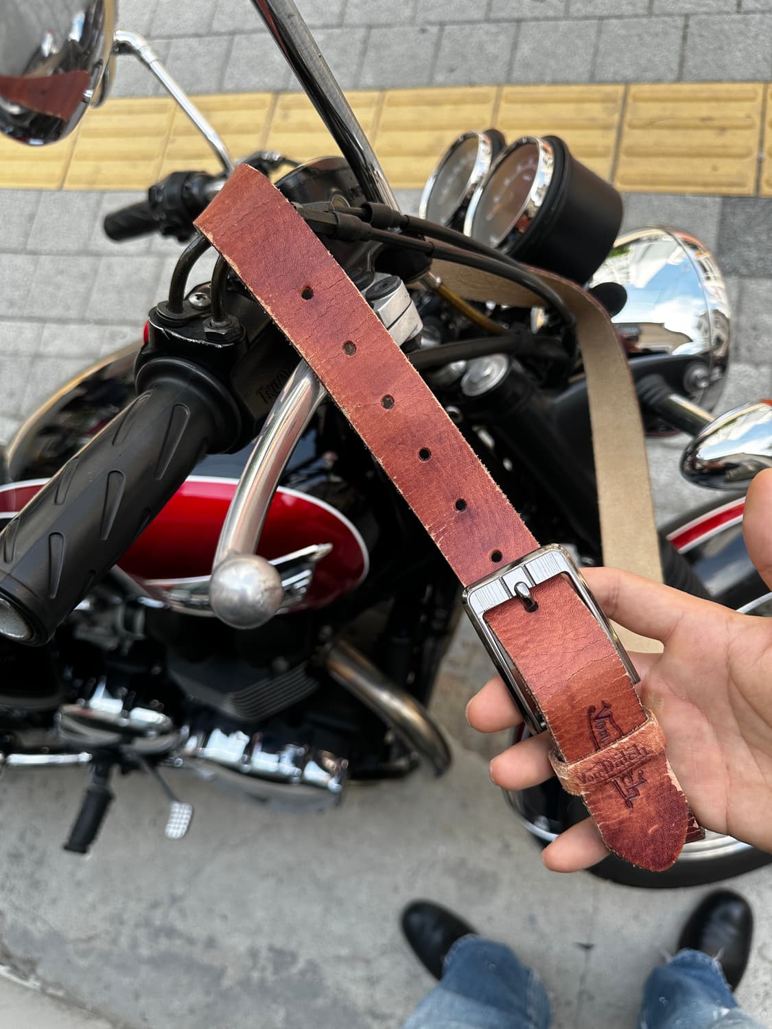 Von Dutch 빈티지 레더 벨트 상품이미지5
