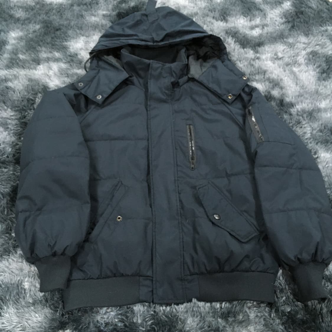 투티/0258 CK 캘빈클라인 구스다운 패딩 블랙 하이넥 후드 상품이미지4