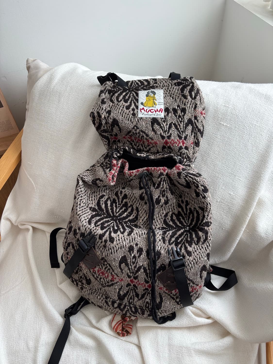 AHCAHCUM 무챠챠 자카드 백팩 상품이미지6