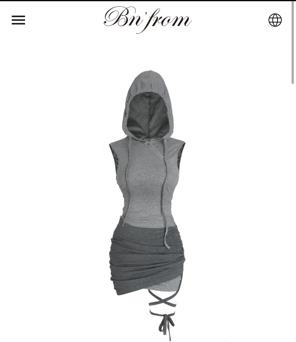 비앤프롬 랩 후드 원피스 양도 상품이미지1