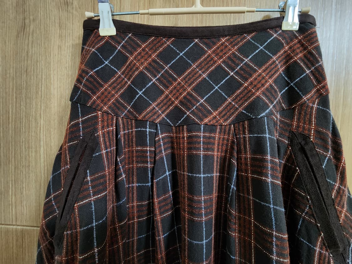(25)여성 써스데이아일랜드 빈티지 체크 스커트 상품이미지2