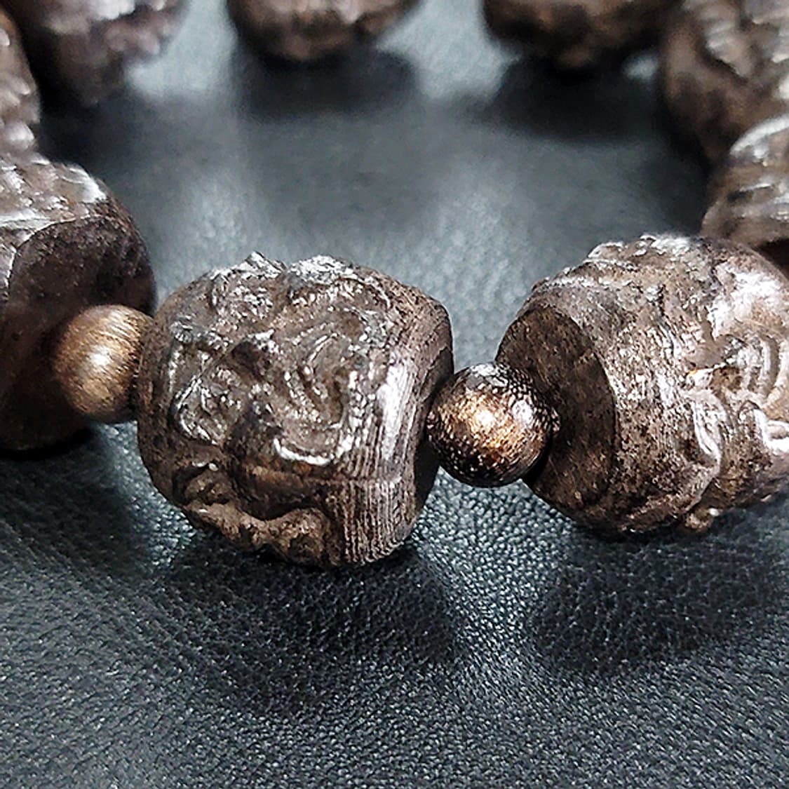 희로애락 백단향 20mm 남자 소품 부처님 얼굴 불교 염주 팔찌 상품이미지4