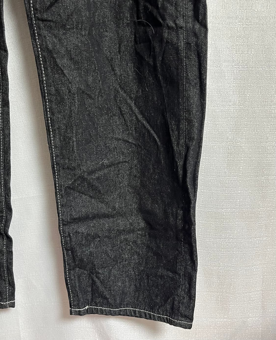 에잇세컨즈 흑청 생지 화이트스티치 데님팬츠 청바지 30 상품이미지2