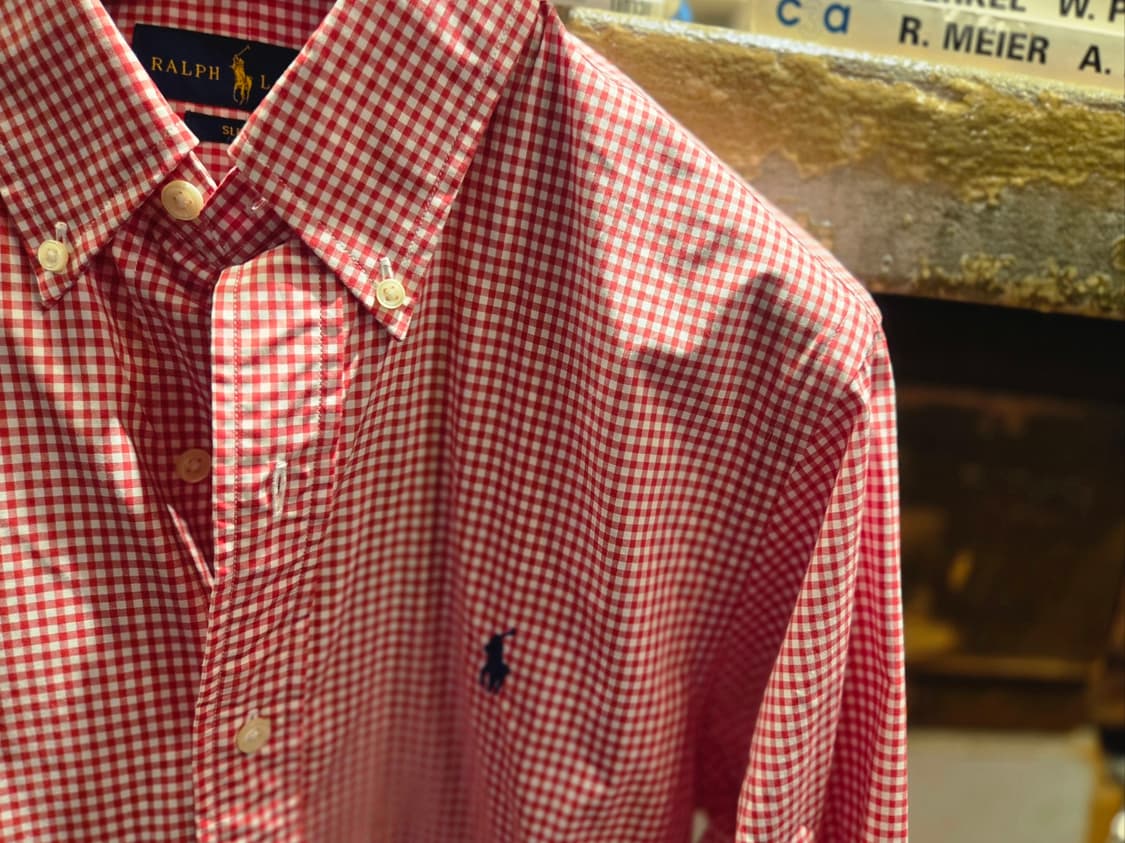 폴로랄프로렌 깅엄패턴 버튼다운셔츠  상품이미지3