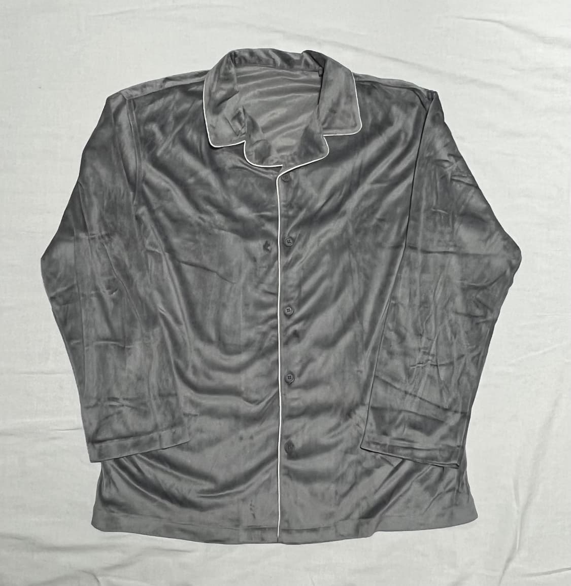 [새상품] L) 탑텐 벨로아 라운지웨어 잠옷 셋업 그레이 상품이미지3