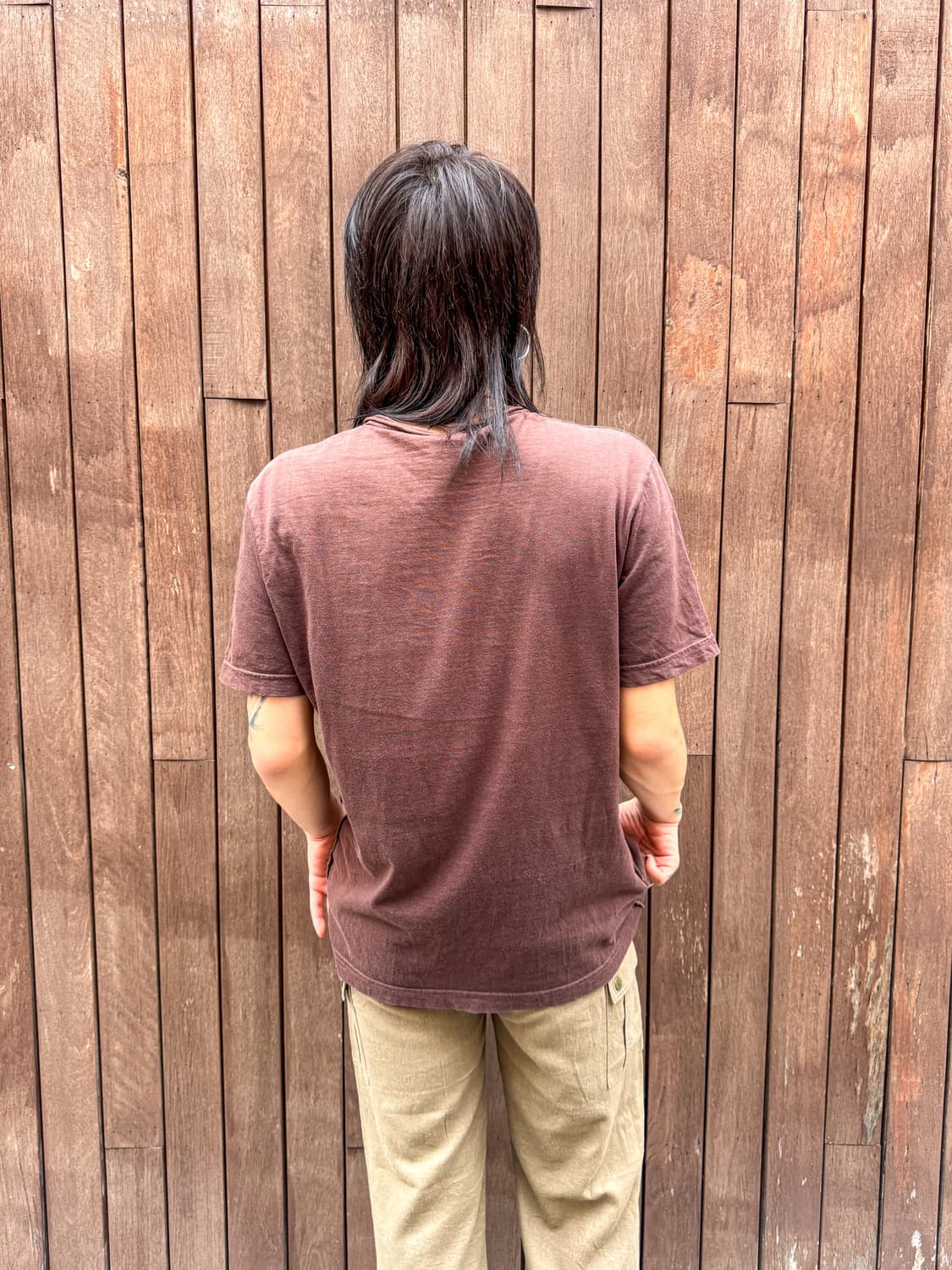 Vintage Studded Graphic V-Neck T-Shirt   상품이미지4