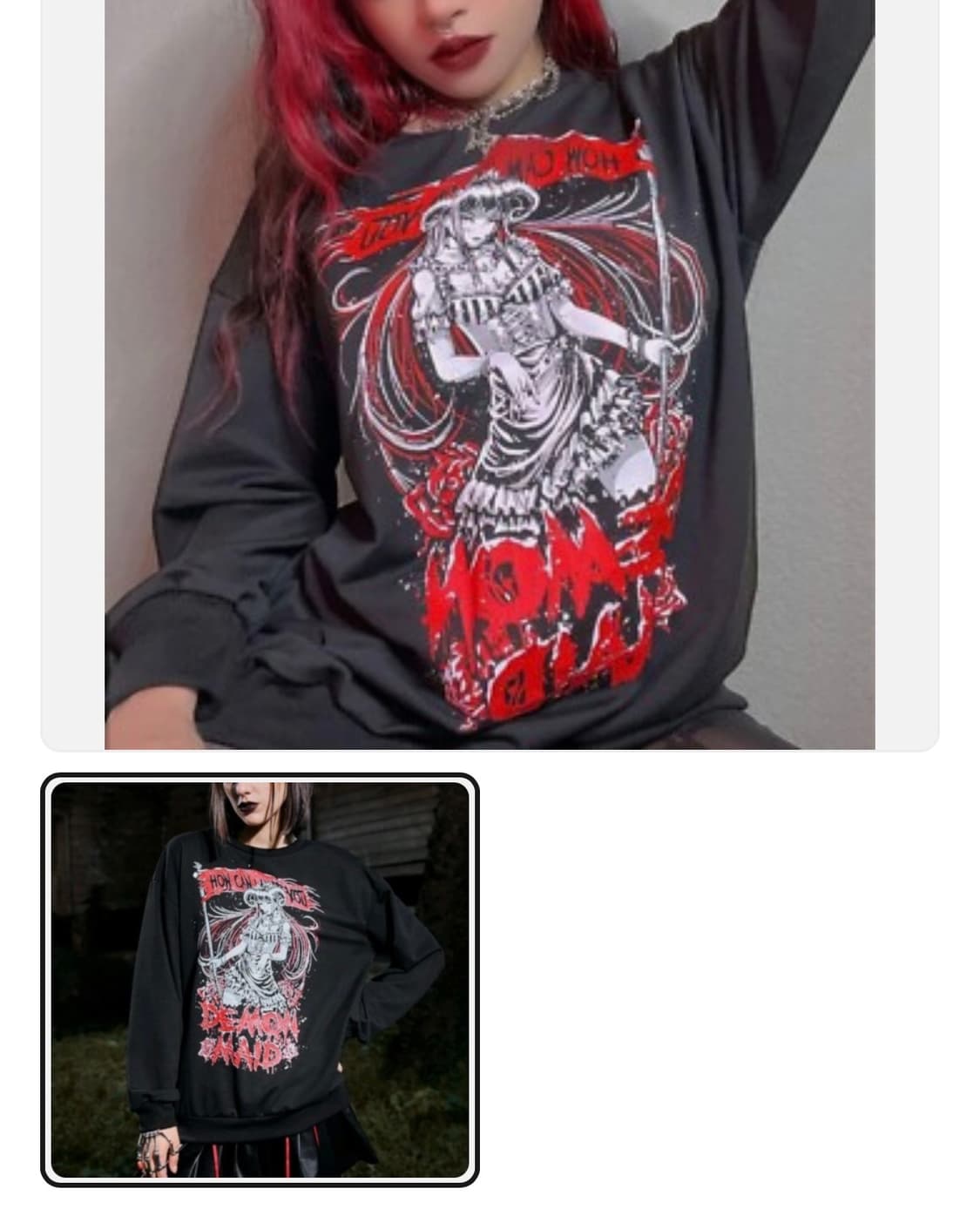 ROMWE Devil Monster Girl Sweatshirt 상품이미지4