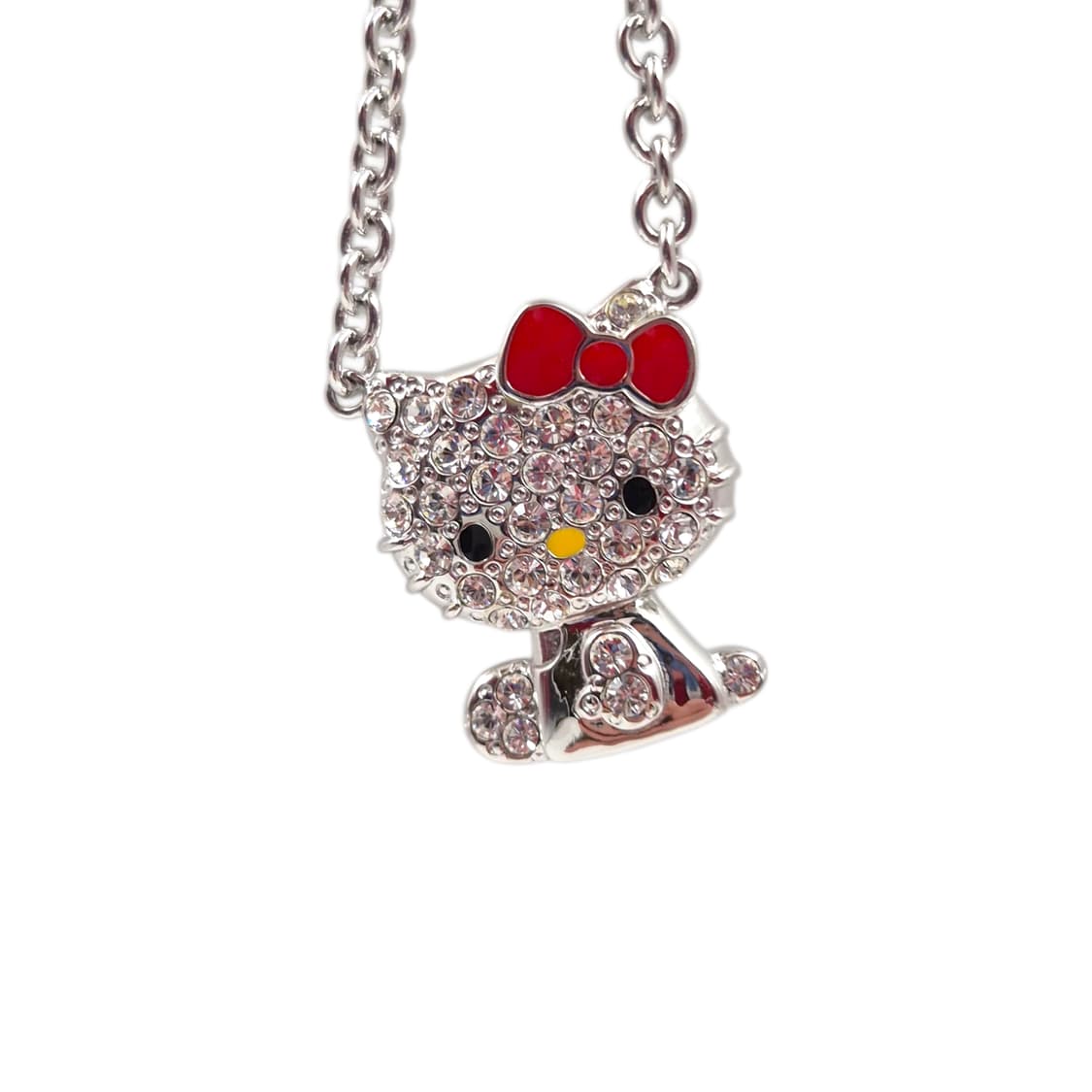 08s 레어 실버 925 키티 파베 목걸이 상품이미지6